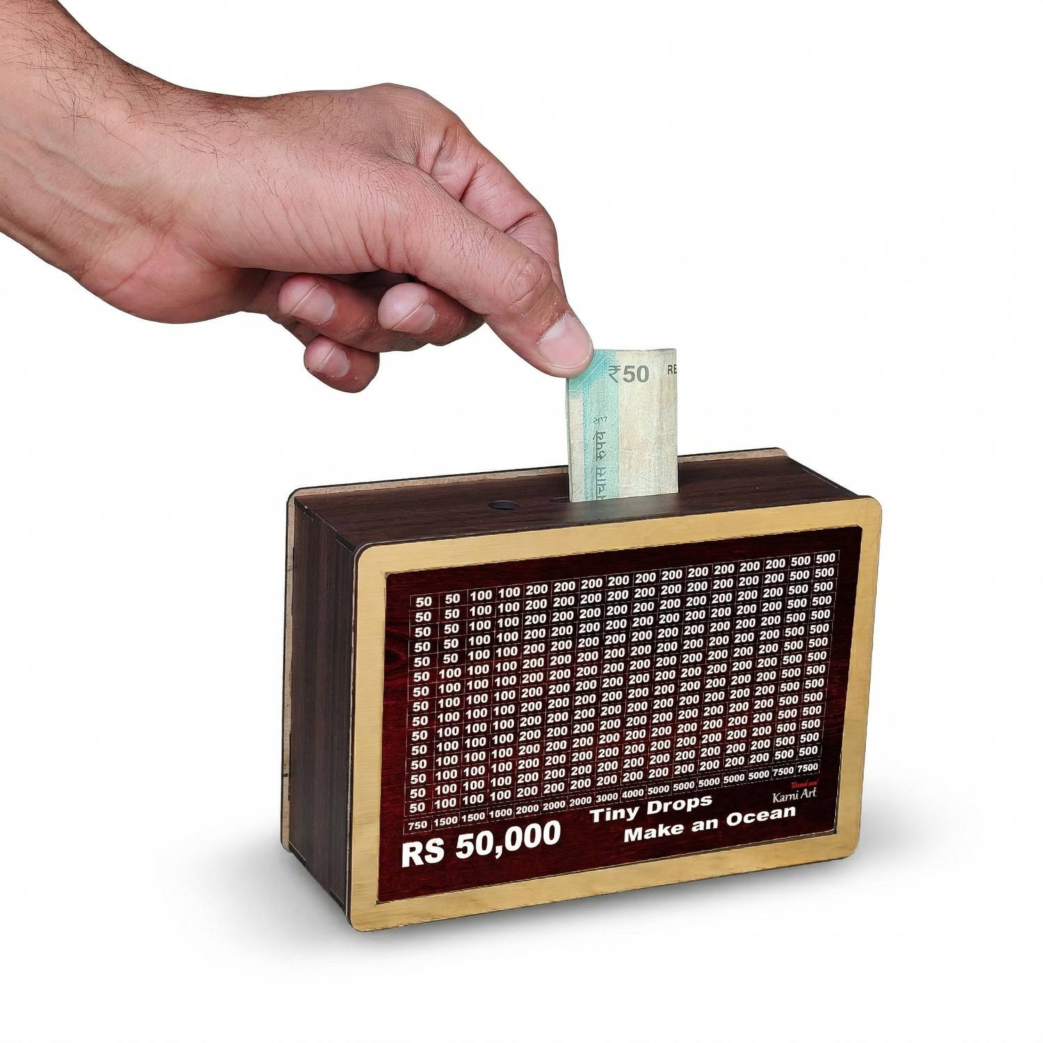 KARNI ART Wooden Money Saving Box - Image 2