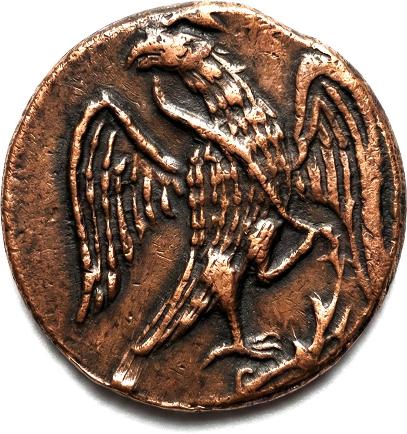 TryOnline Ancient 5 Para 1819 Eagle - india Old and Rare Copper