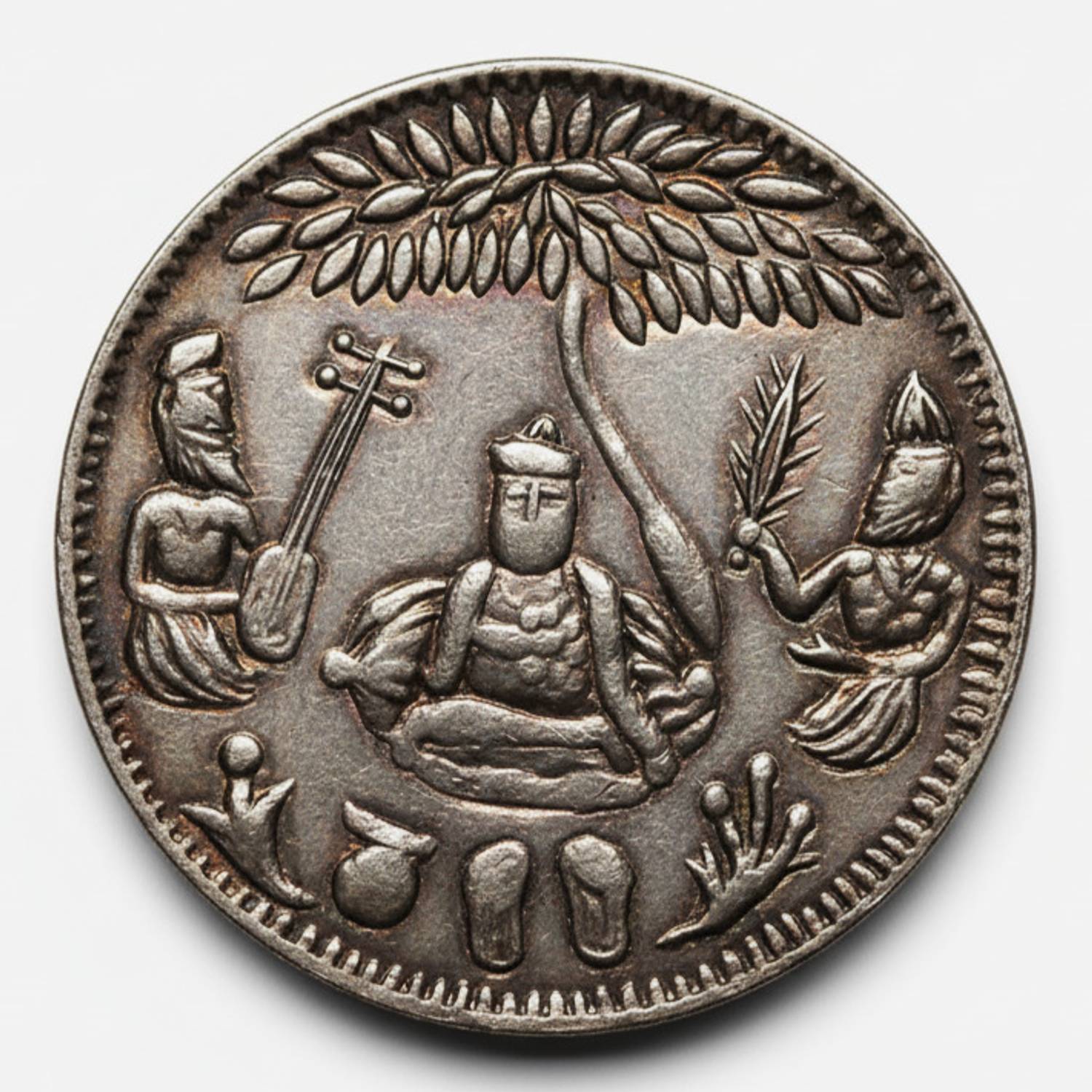 最終値下げ‼️希少・華麗‼️縁起物‼️和風衝立　アンティーク　レトロ newway Sat Kartar 1804 old Sikh Token Ancient India Collecting