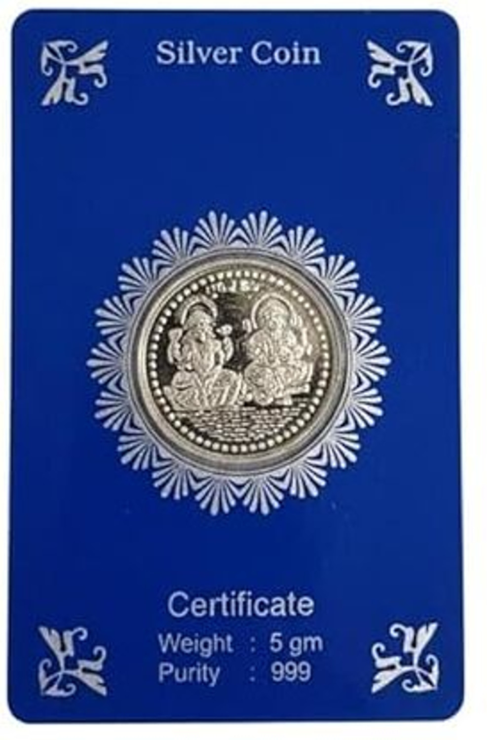 Image of RELBEES Pure silver plated laxmi ganesh coin 5G pack of 5 Modern Coin Collection