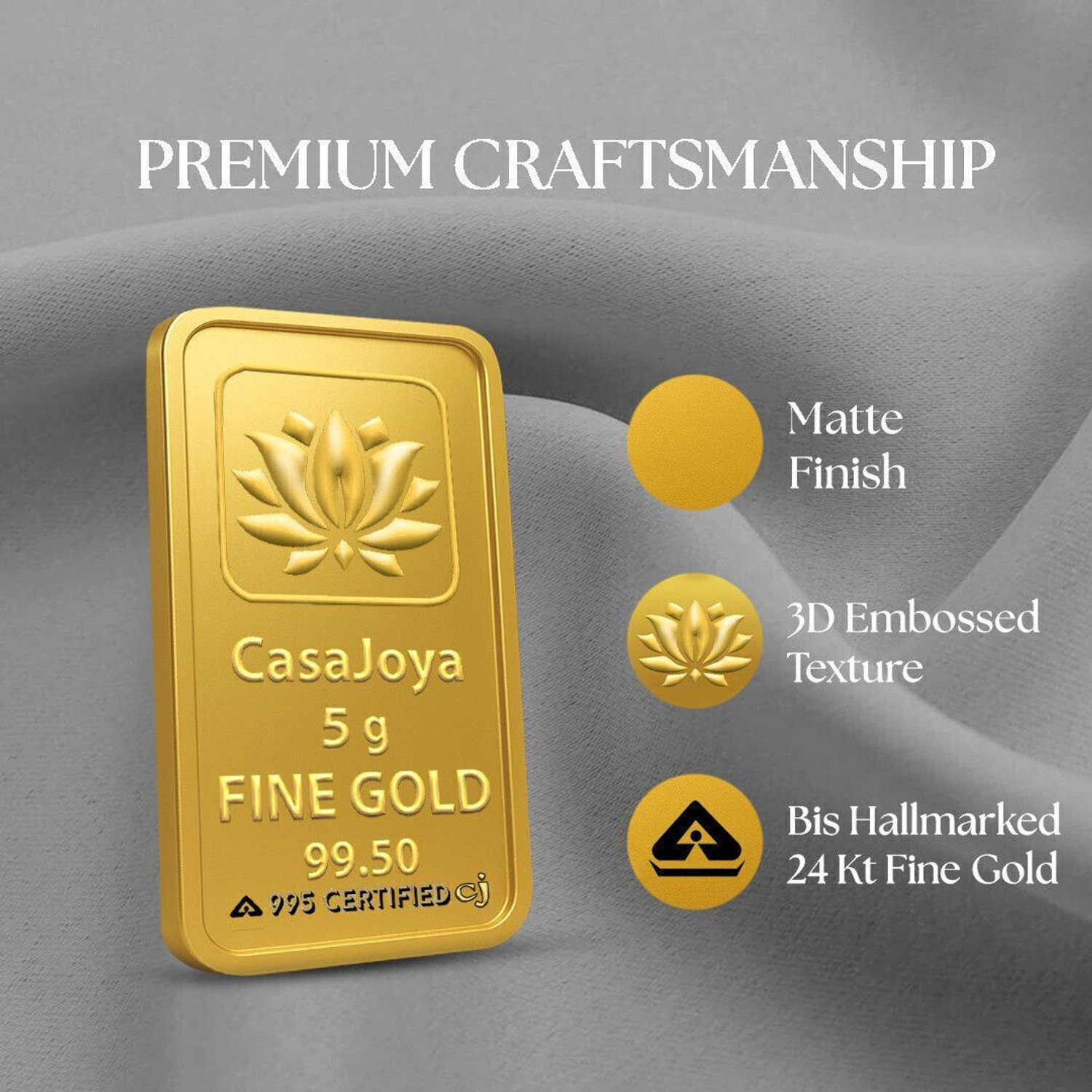 Image of CASAJOYA CJ-GB995-5G-B 24 (995) K 5 g Gold Bar