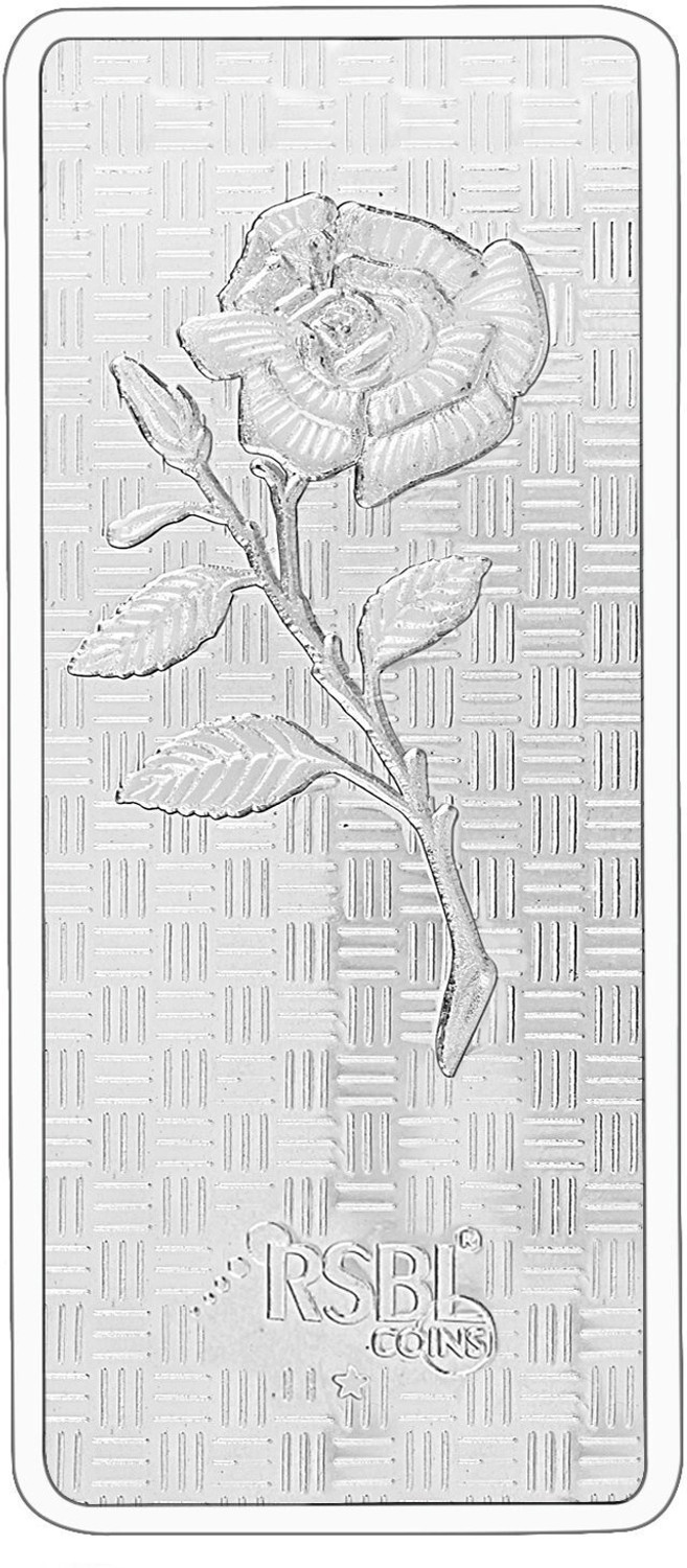 Image of RSBL Precious Certified Wonderful Rose Design S 999 250 g Silver Bar
