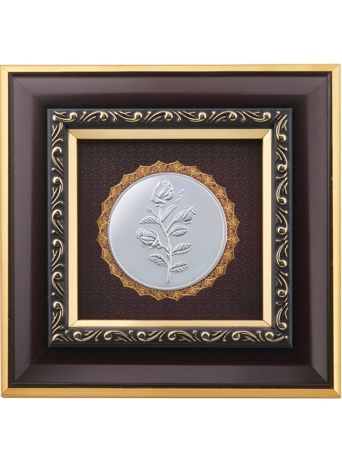 Bangalore Refinery Rose with Frame S 999 5 g Silver Coin
