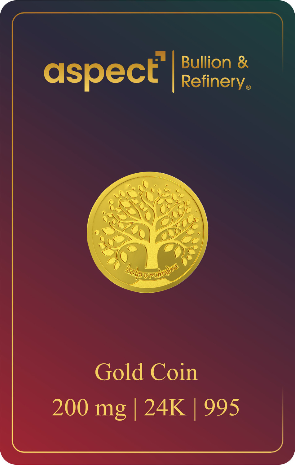 Image of Aspect Bullion & Refinery Kalpavriksha 24 (995) K 0.2 g Gold Coin
