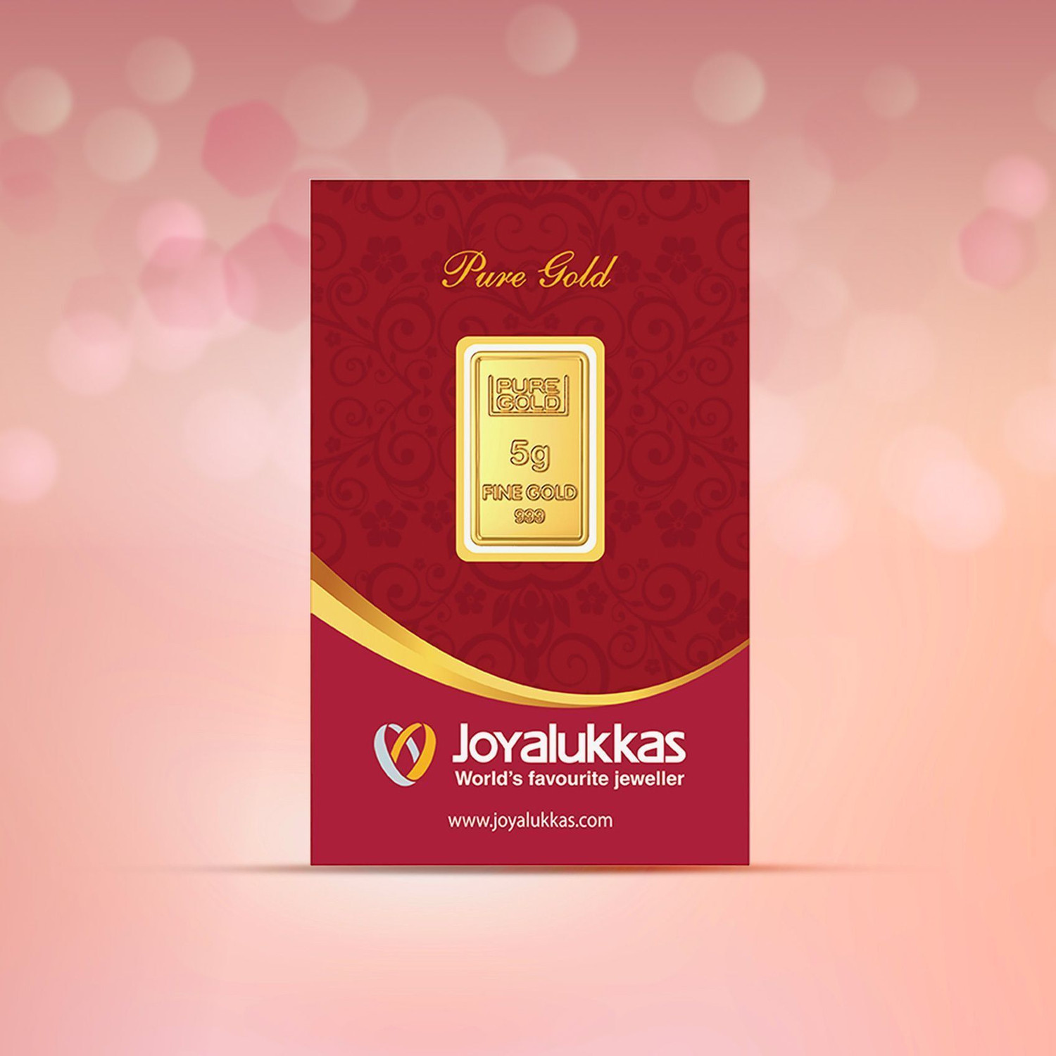 Image of Joyalukkas Flower 24 (999) K 5 g Gold Bar