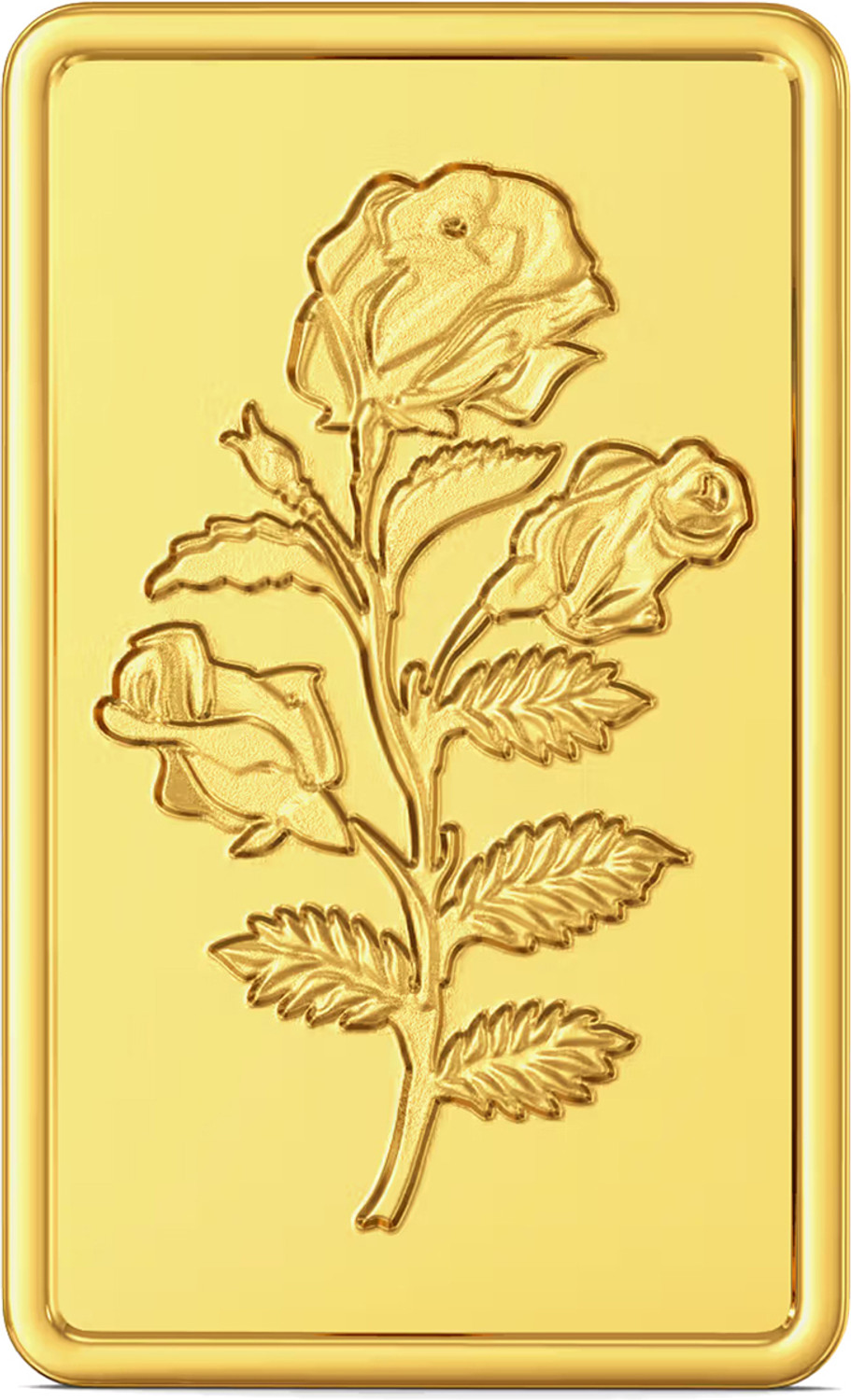 Image of Joyalukkas Flower Design 24 (999) K 0.5 g Yellow Gold Bar