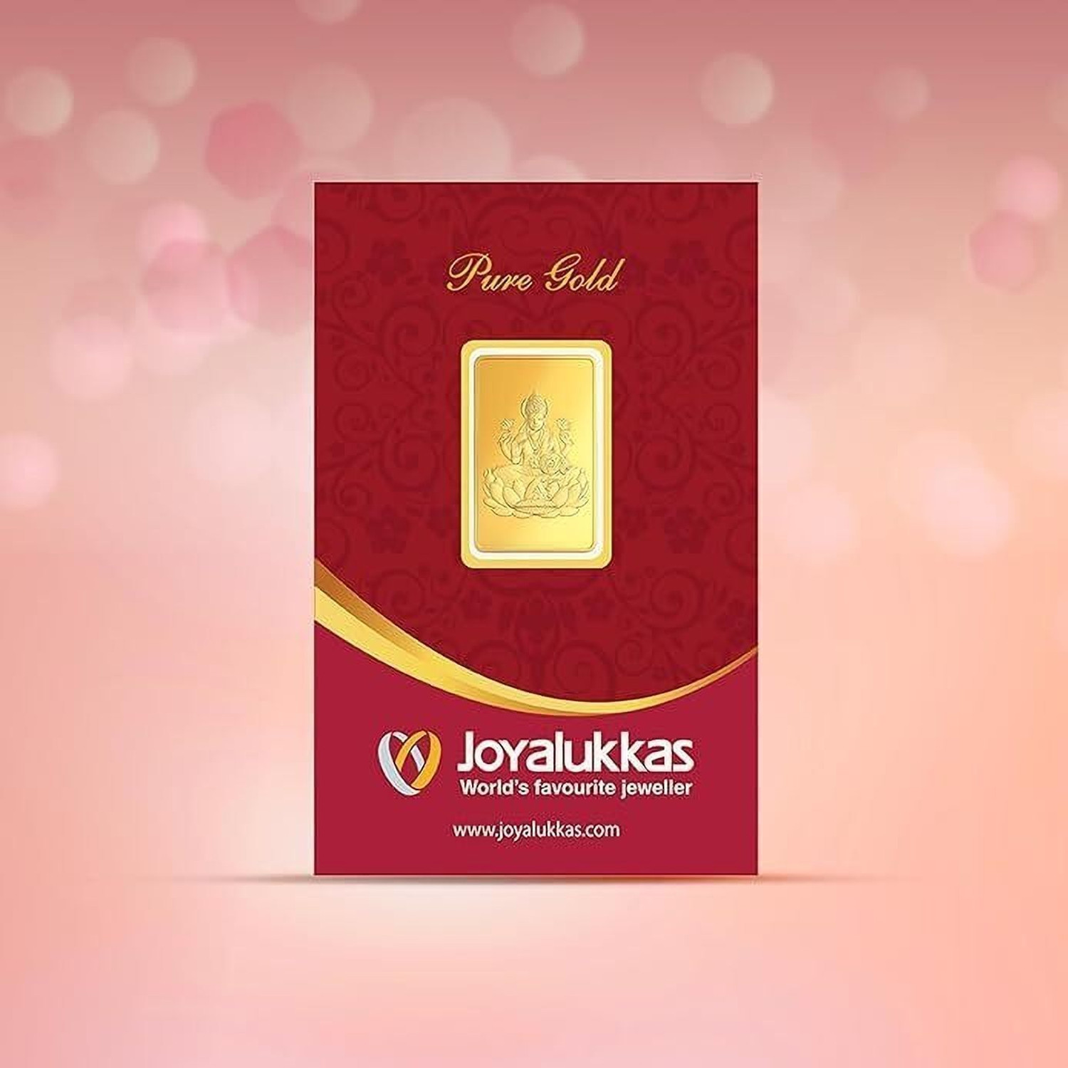 Image of Joyalukkas Goddess Lakshmi 24 (999) K 1 g Gold Bar