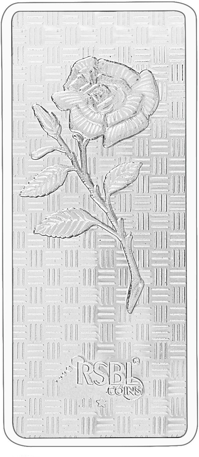 Image of RSBL Precious Certified Stunning Rose Design S 999 500 g Silver Bar