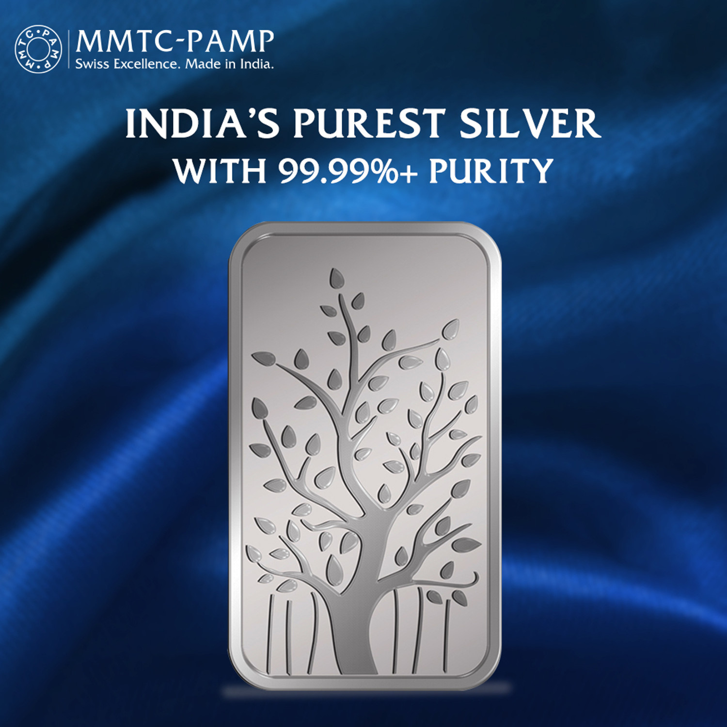 Image of MMTC-PAMP India Pvt Ltd Banyan Tree S 9999 100 g Silver Bar