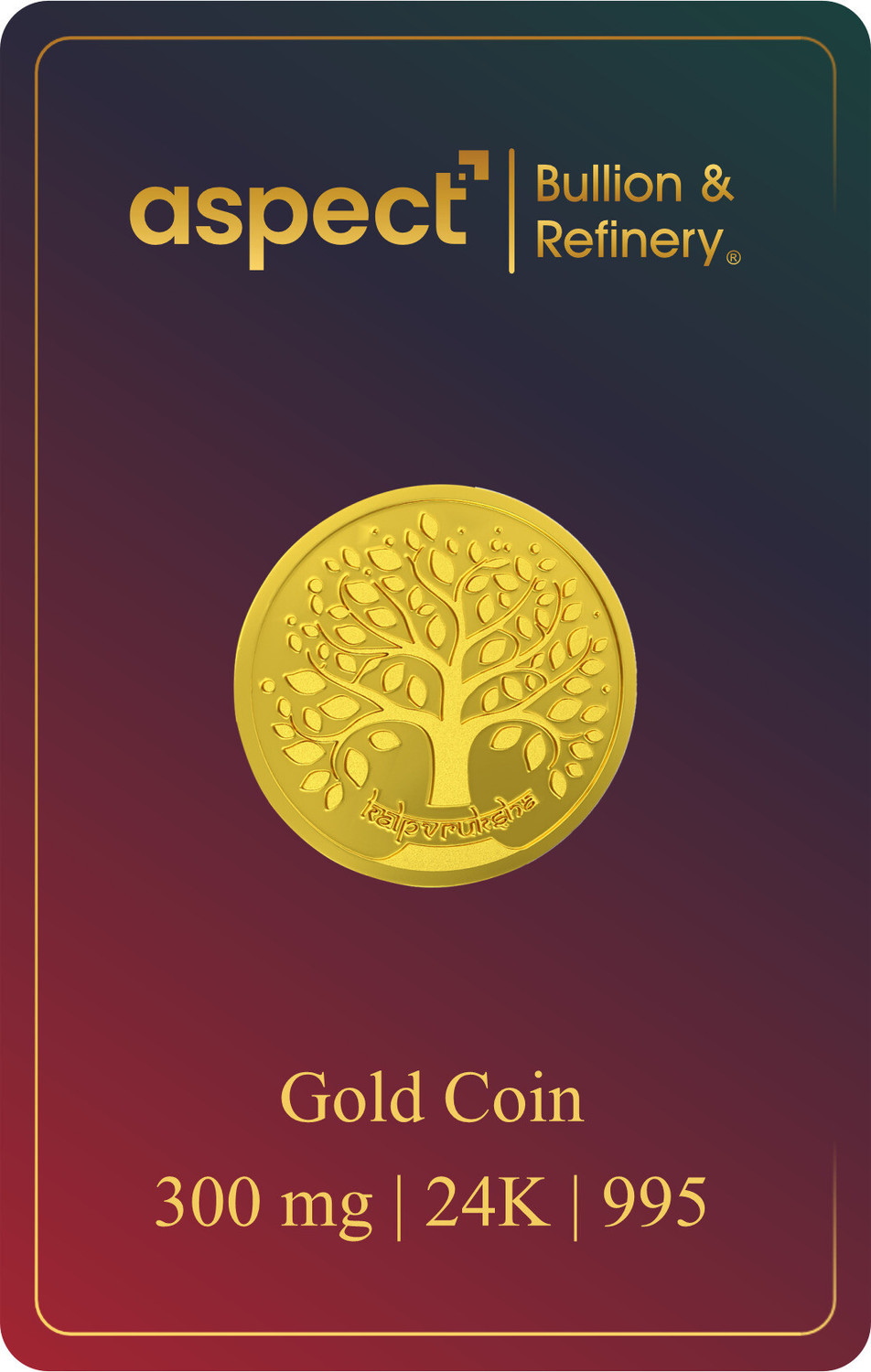 Image of Aspect Bullion & Refinery Kalpavriksha 24 (995) K 0.3 g Gold Coin