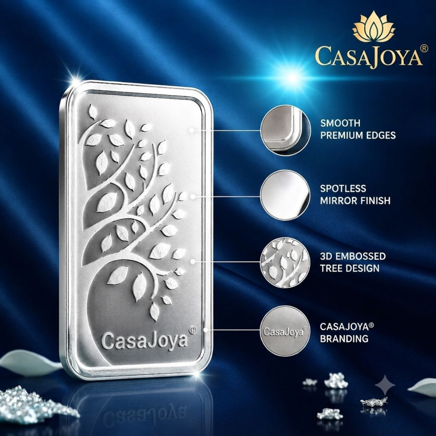 Image of CASAJOYA BIS Hallmarked 250g S 999 250 g Silver Bar