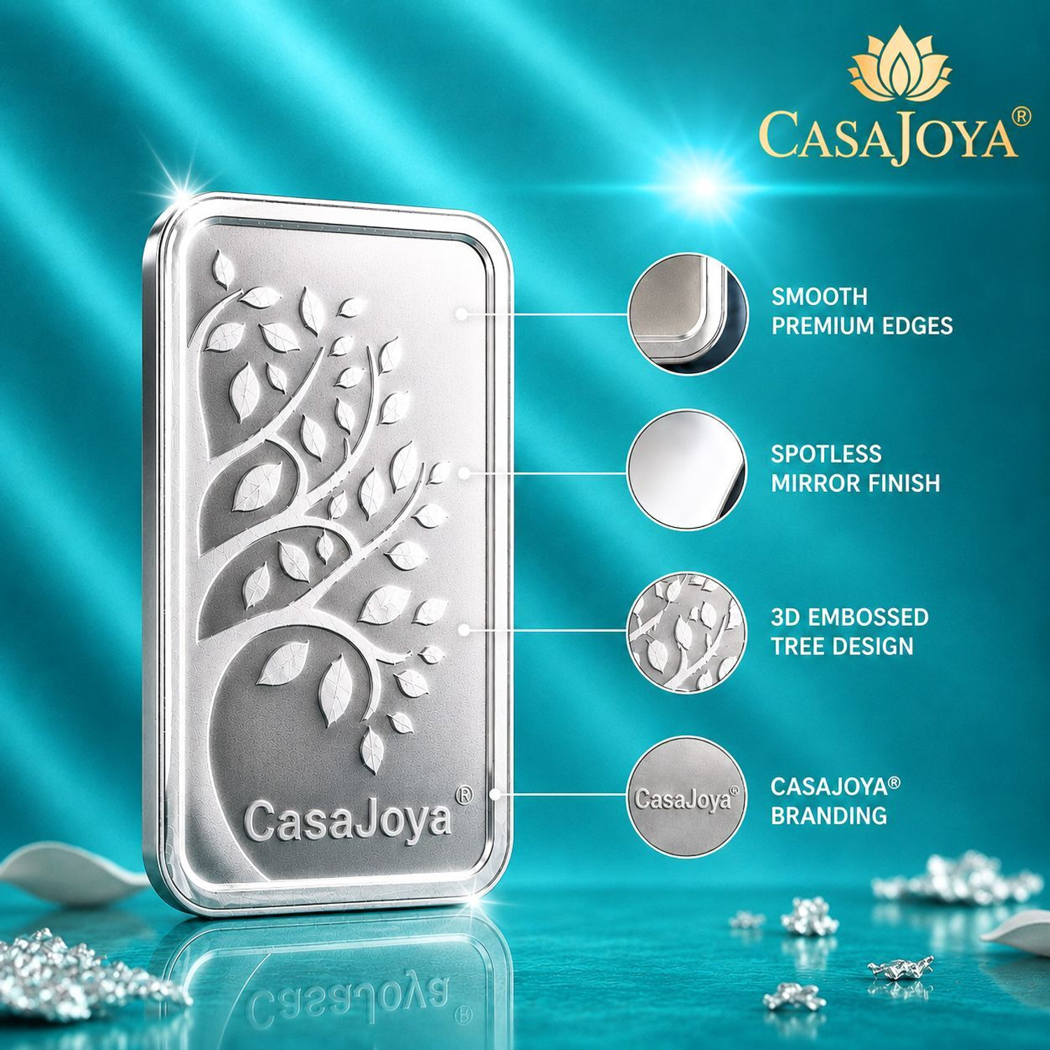 Image of CASAJOYA 999 Fine 500g Silver Bar S 999 500 g Silver Bar