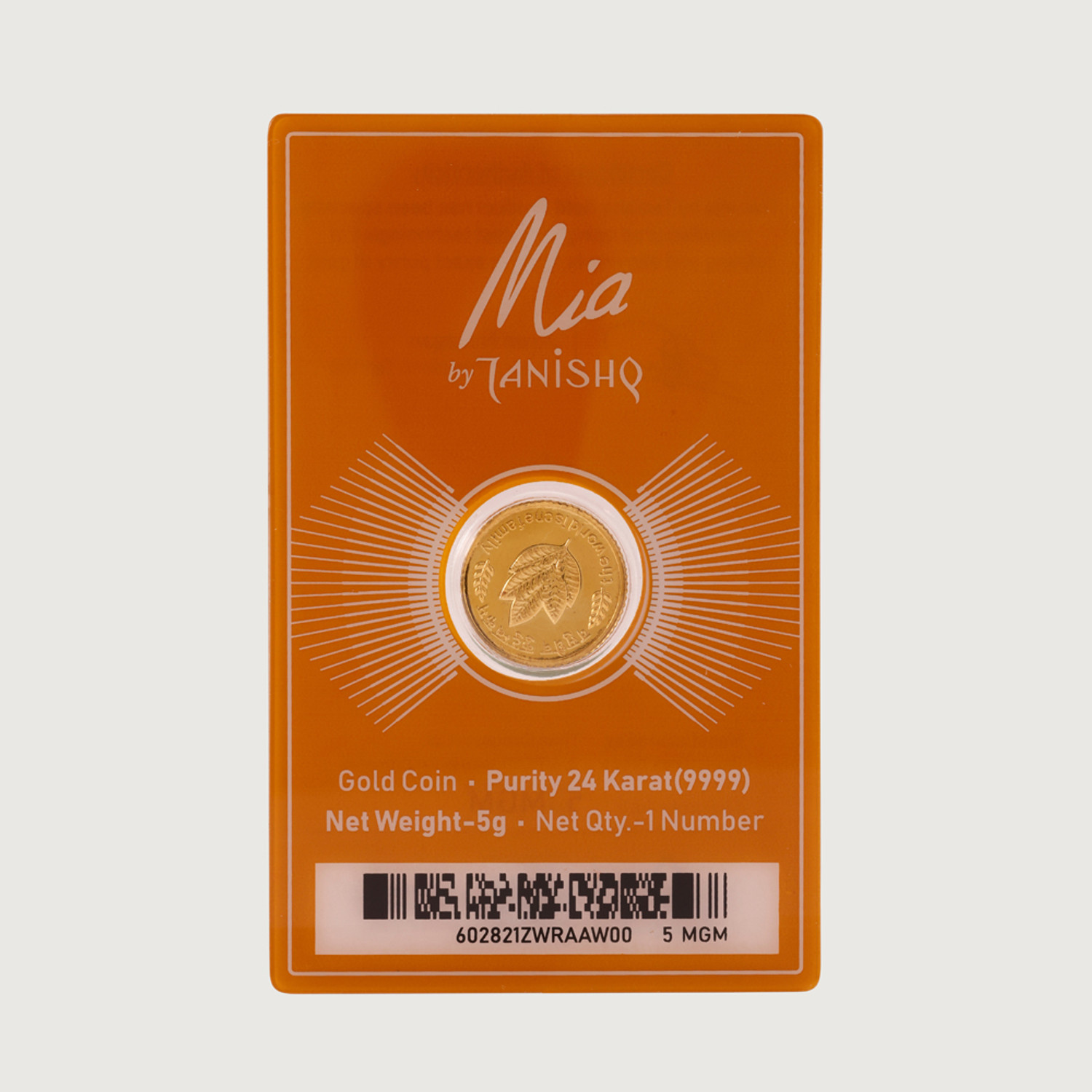 Image of Mia by Tanishq 24 (9999) K 5 gm Gold Coin