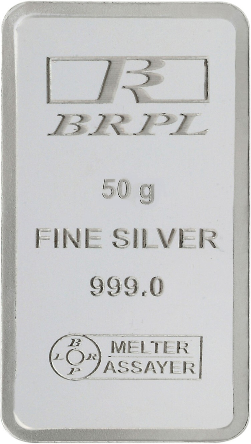 Image of Bangalore Refinery Brpl 50 Gram Silver Bar S 999 50 g Silver Bar