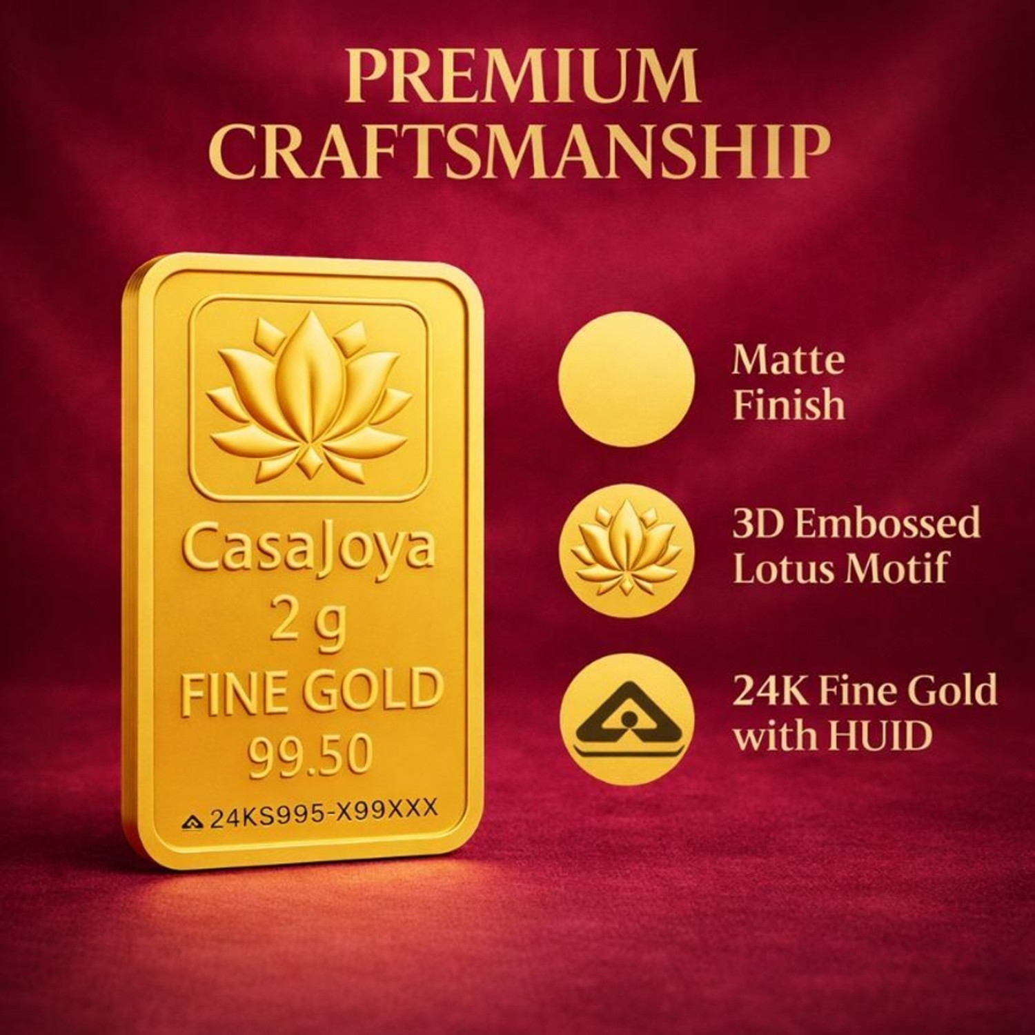 Image of CASAJOYA CJ-GC995-2G 24 (995) K 2 g Gold Coin