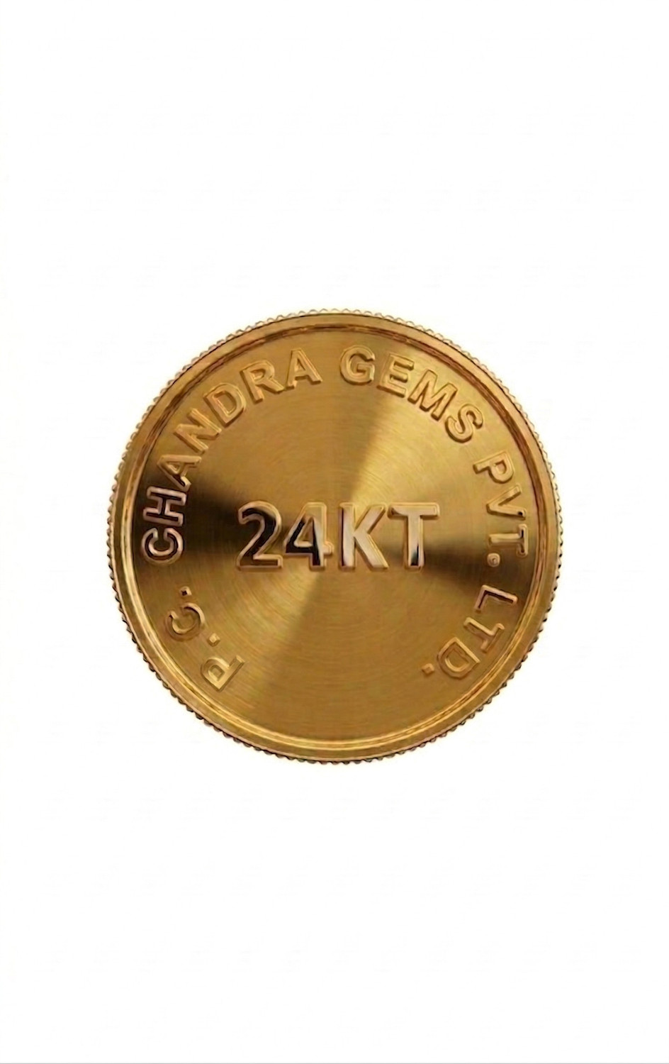 Image of PC Chandra Jewellers Pure Gold Brand Certified 24 (999) K 0.5 g Gold Coin