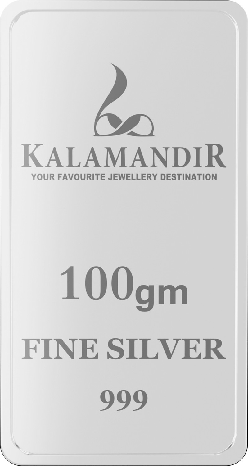 Image of Kalamandir 999 Fine Silver Gift Bar\Coin of 100-gm S 999 100 g Silver Bar