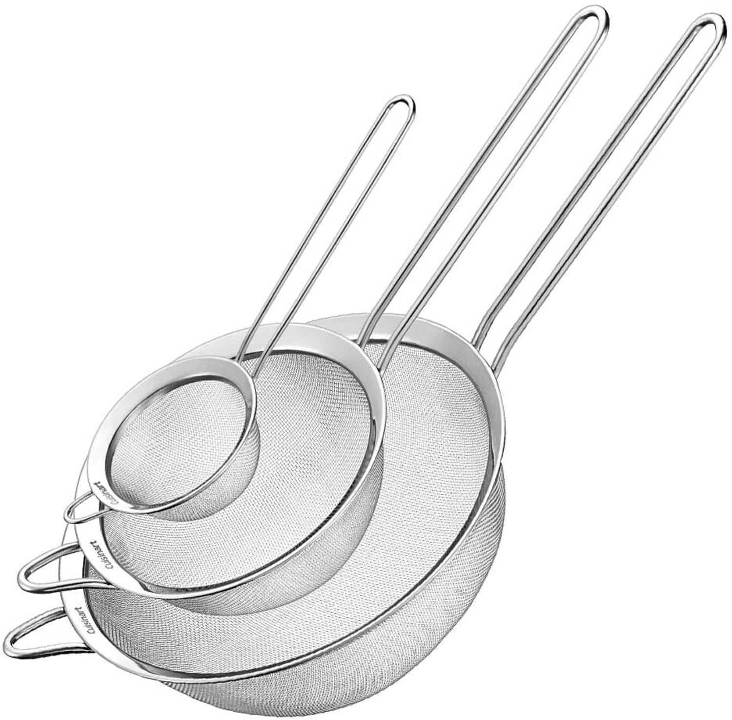 ZUPA Stainless Steel Strainer, Sieve, Sifter, Colander (8,9,10cm