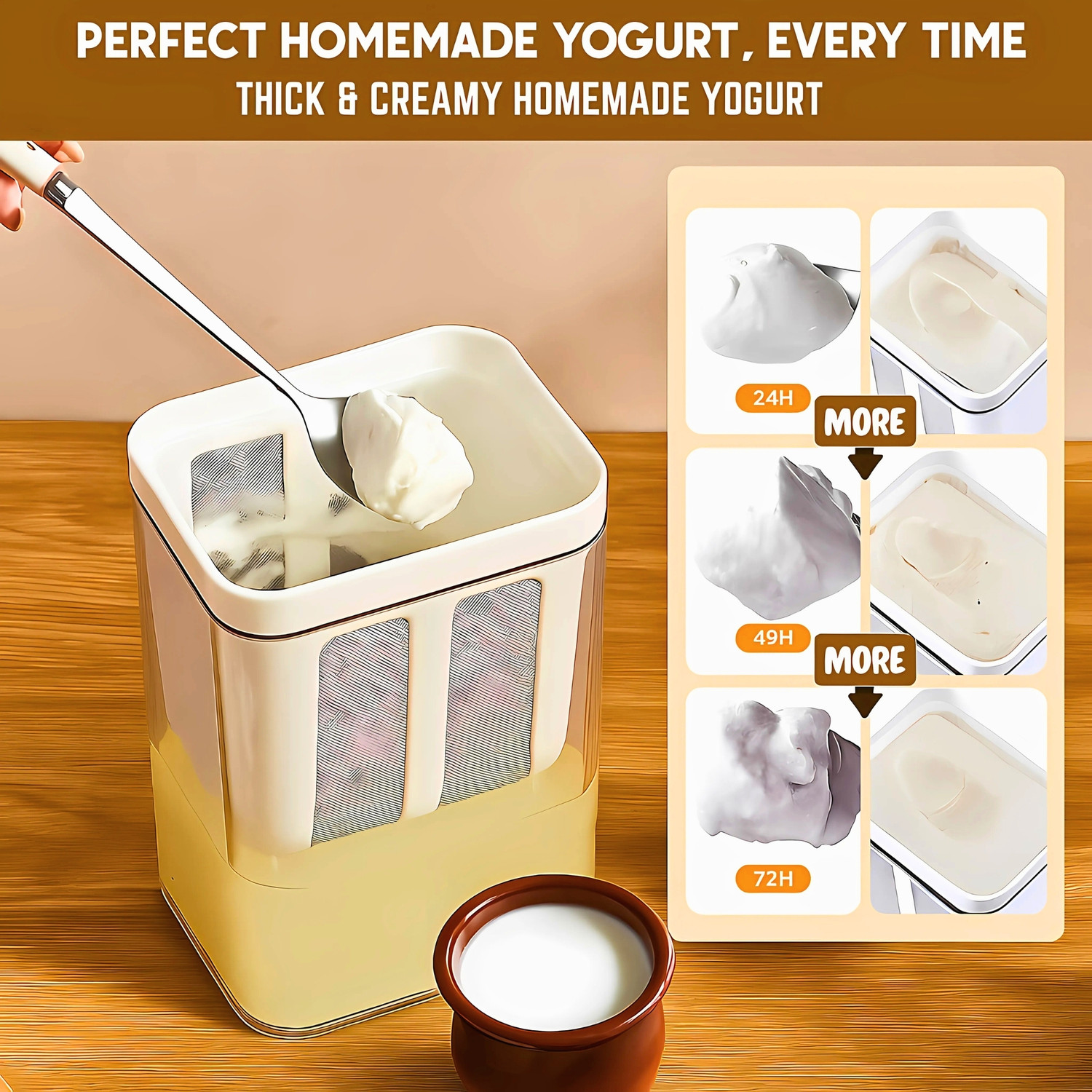 Image of HOMYZEN 1100 ML Yogurt Strainer & Hung Curd Maker | Multi-use curd Strainer Box Strainer