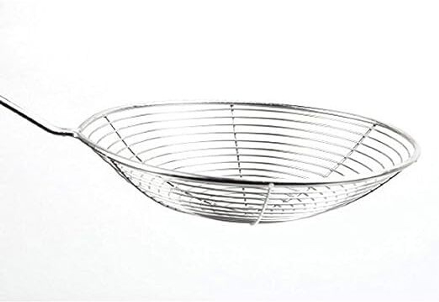 Image of Aric Stainless Steel Deep Fry Jhara Skimmer Strainer Collapsible Deep Frying Basket