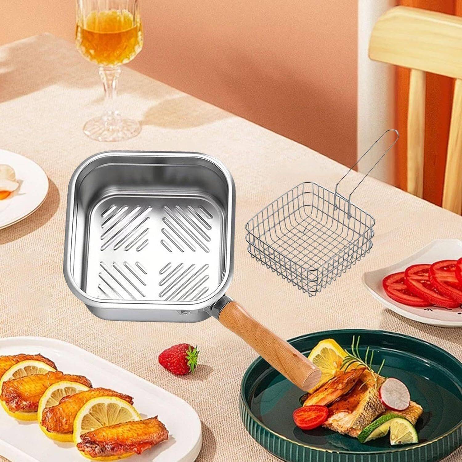 PRATYADH 1L Stainless Steel Deep Fryer - Image 3