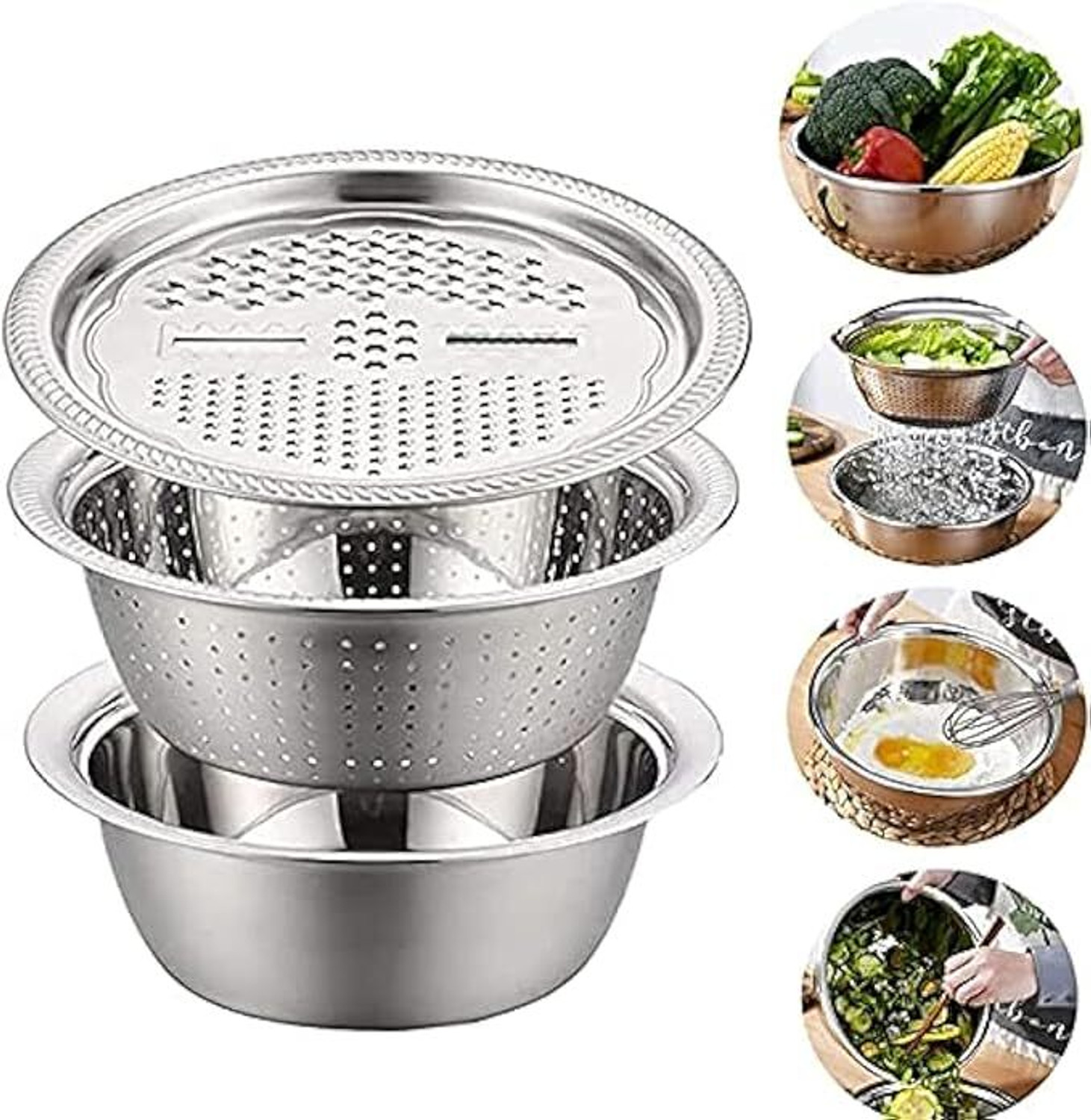 Image of SM MegaCart 3 in 1 Stainer Bowl Set Strainer