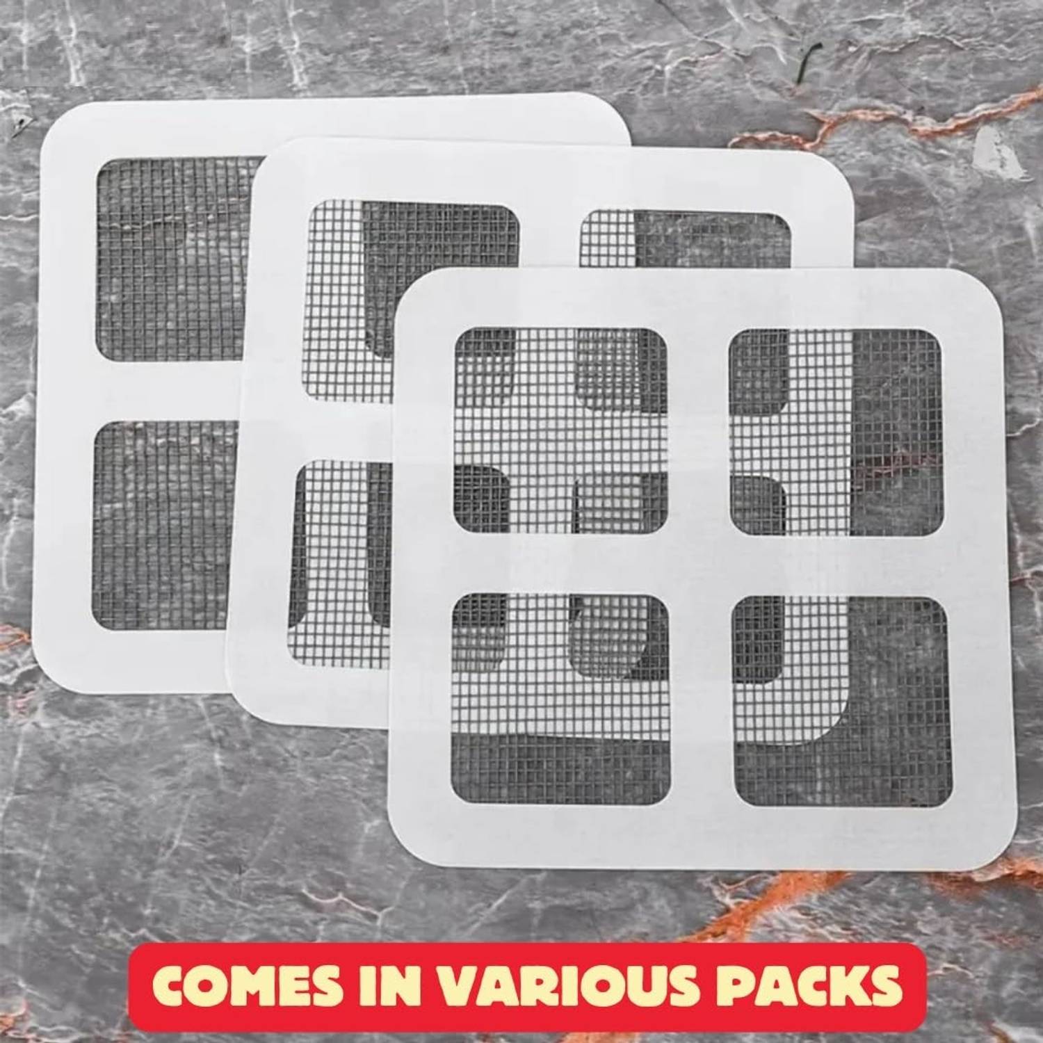 BBBIKINI 10 cm Disposable Shower Drain Hair Catcher Waterproof Mesh Stickers for Bathroom, Sink Non-Reusable Sticker