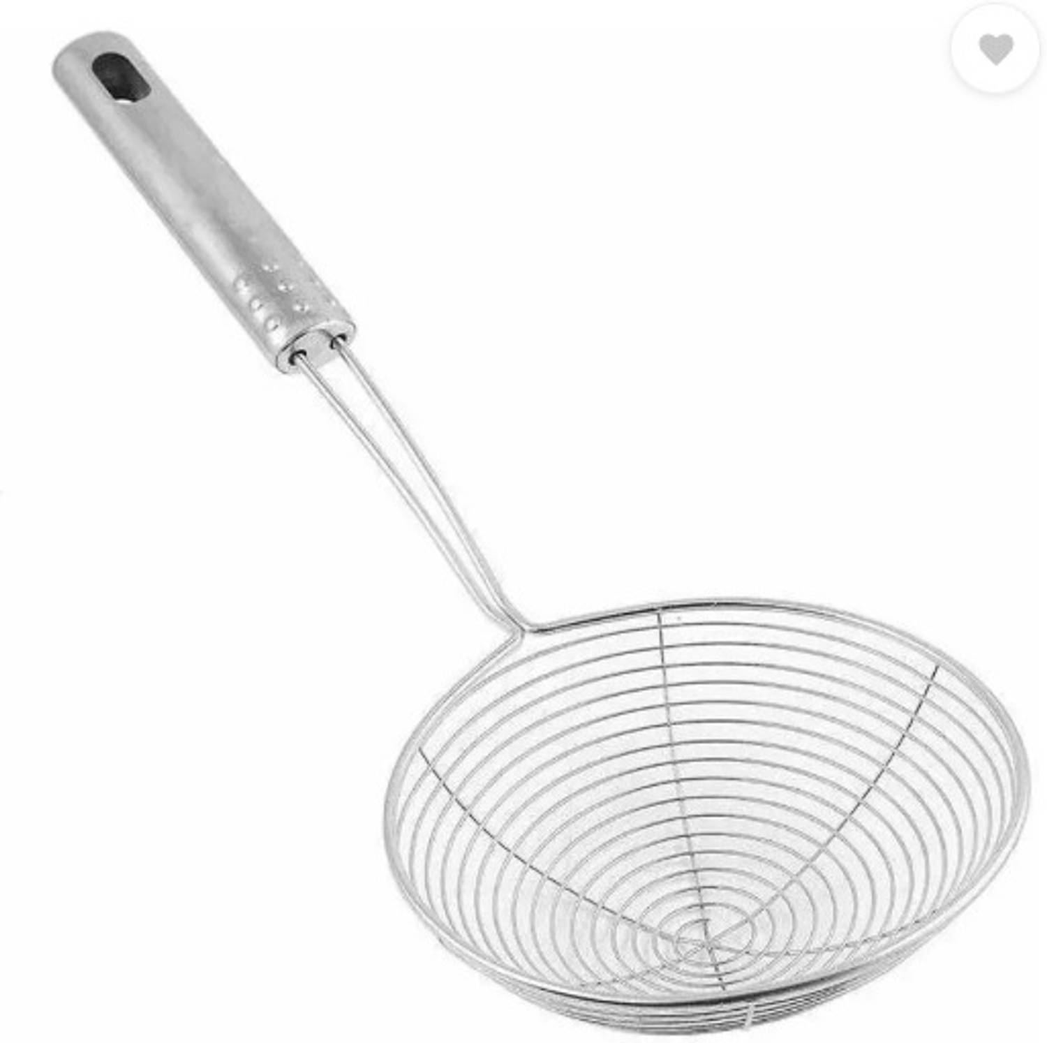 amgo Stainless Steel Frying Skimmer Oil Strainer | Wire Mesh Jhara for Deep Frying Strainer