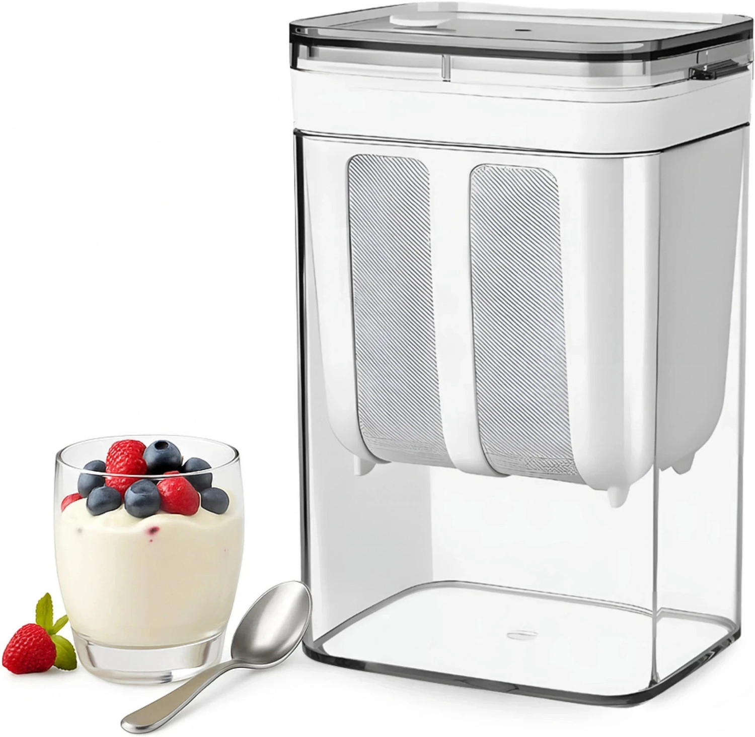 Image of HOMYZEN 1100 ML Yogurt Strainer & Hung Curd Maker | Multi-use curd Strainer Box Strainer