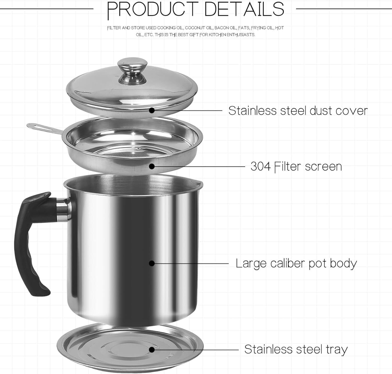 Image of FIN NEST 1400 ml Cooking Oil Dispenser Set