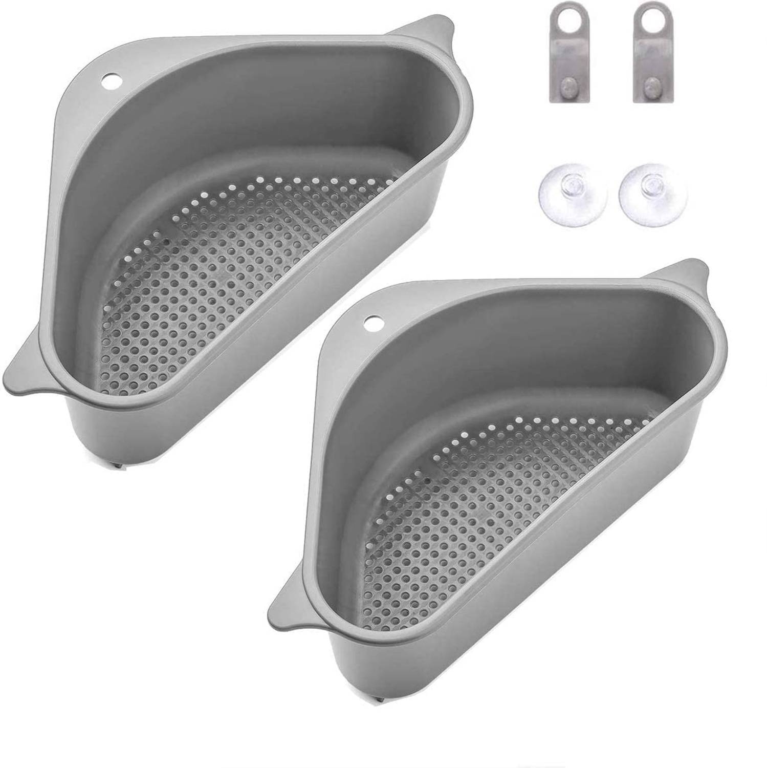 Amulakh Kitchen Triangle Sink Filter Corner Sink Drain Strainer Basket Strainer
