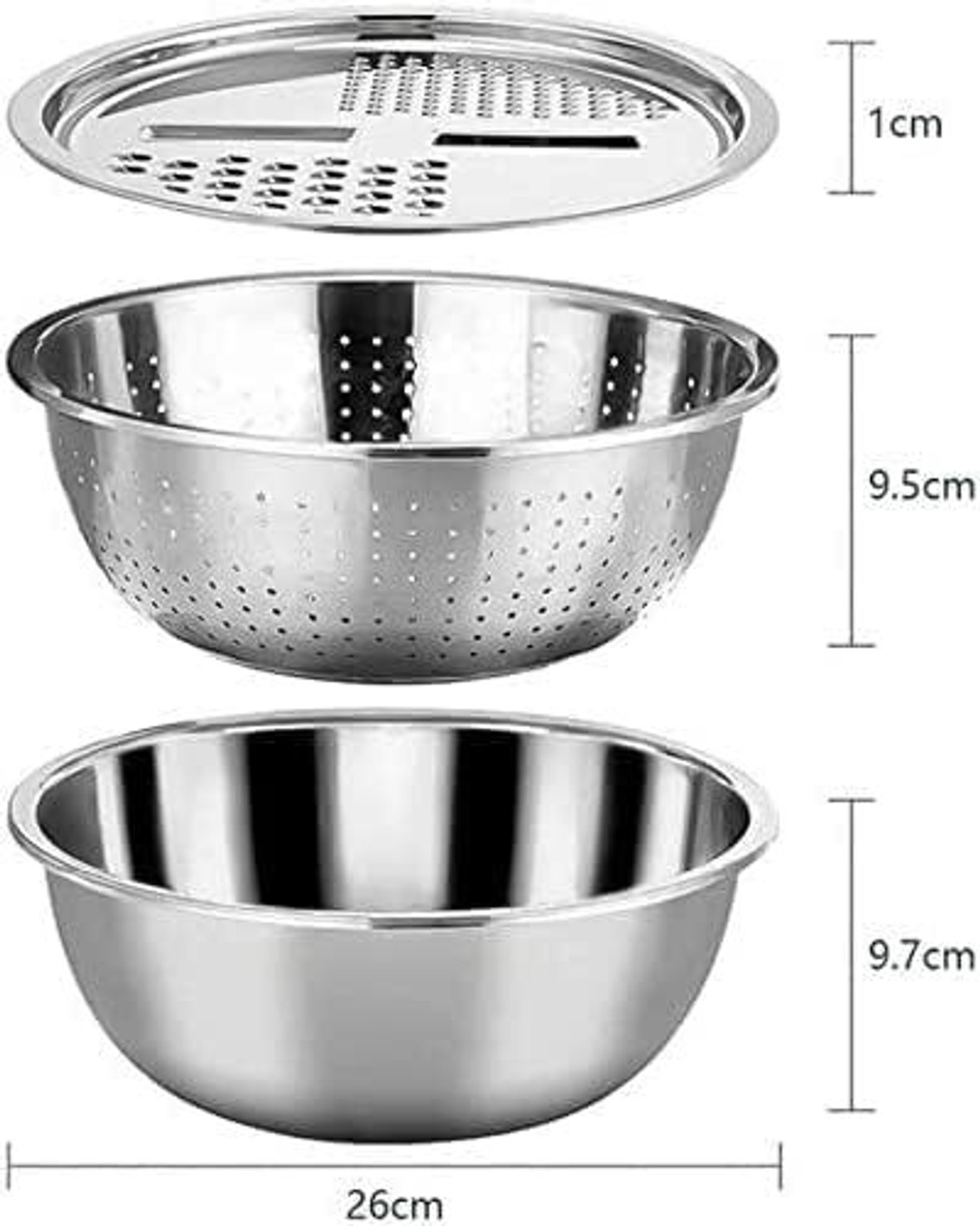 Image of SM MegaCart 3 in 1 Stainer Bowl Set Strainer