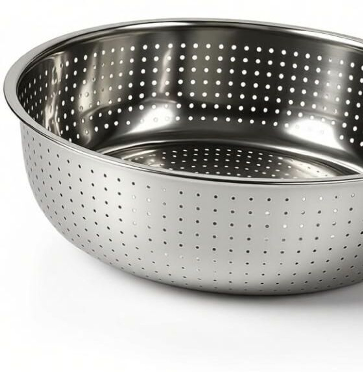 Image of PRABHA Stainless Steel Chinese Colander for Washing Rice, Fruits, Vegetables Collapsible Strainer