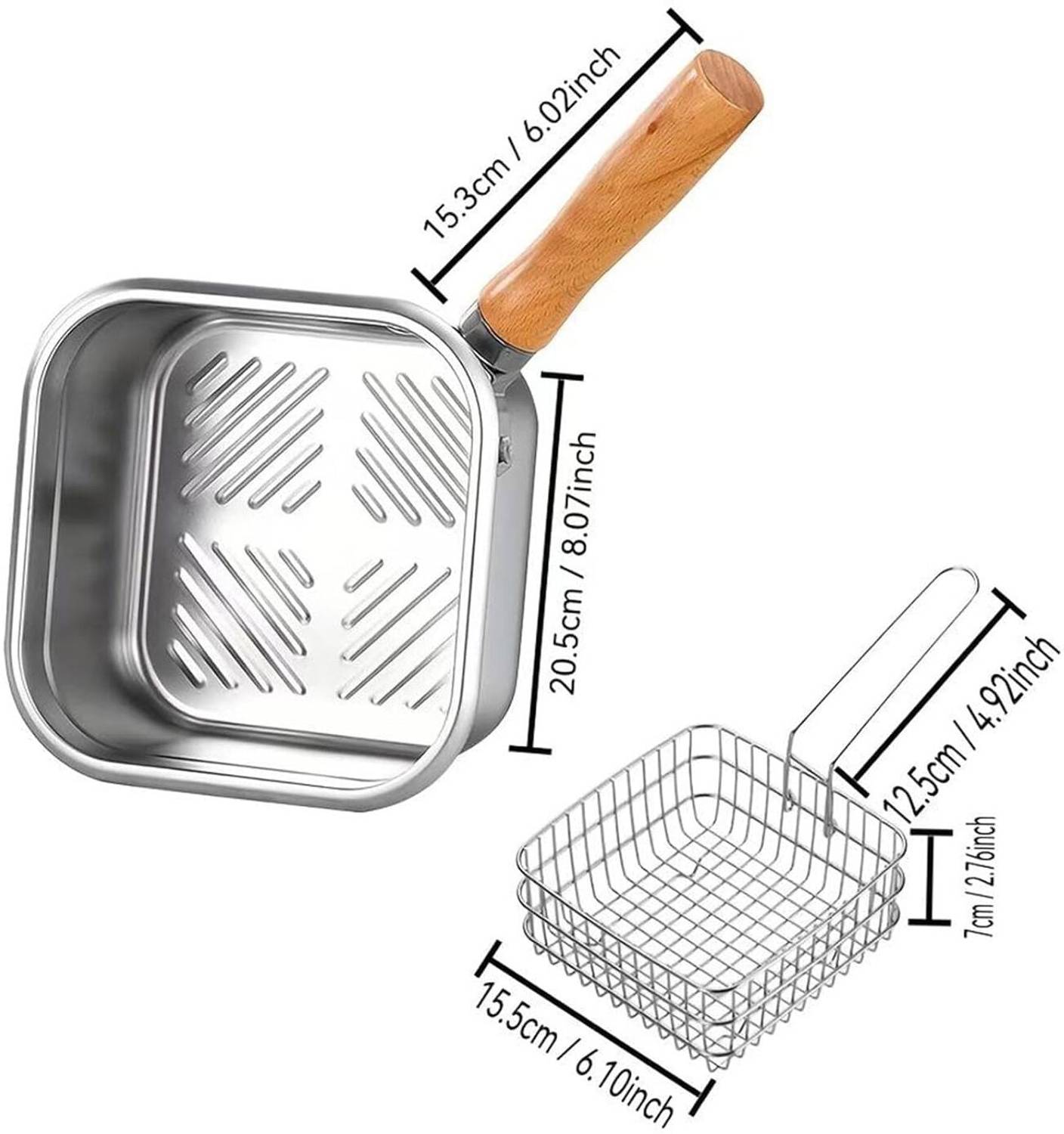 PRATYADH 1L Stainless Steel Deep Fryer - Image 2