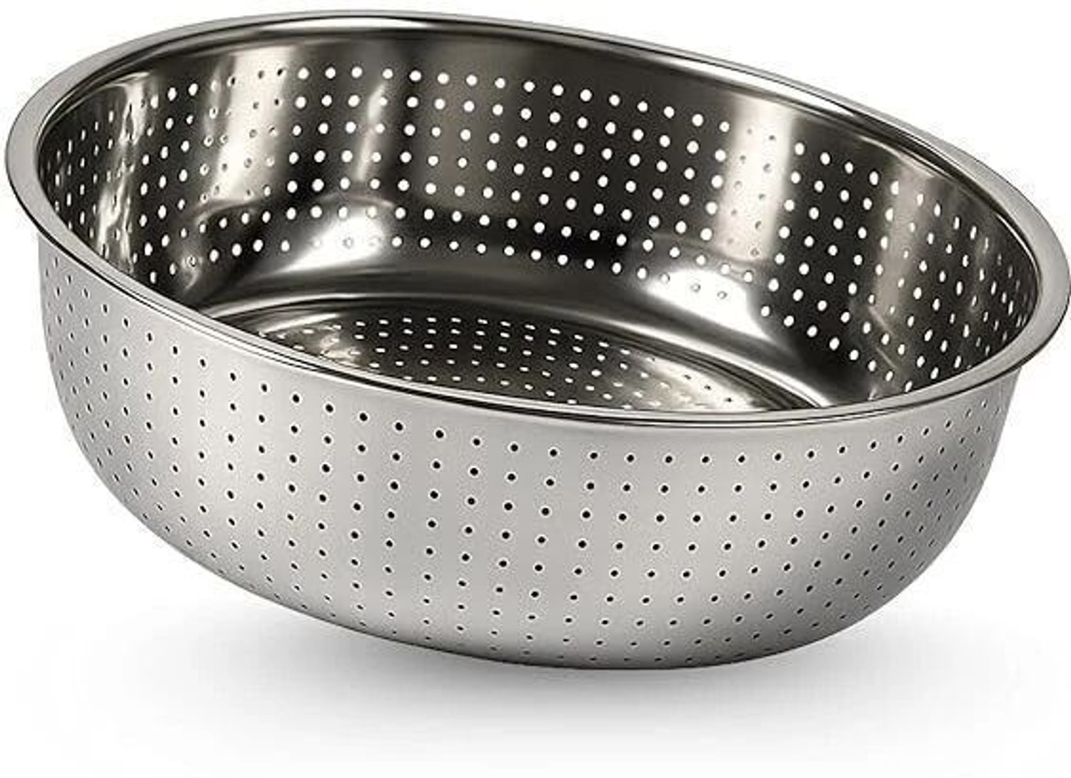 Image of PRABHA Stainless Steel Chinese Colander for Washing Rice, Fruits, Vegetables Collapsible Strainer
