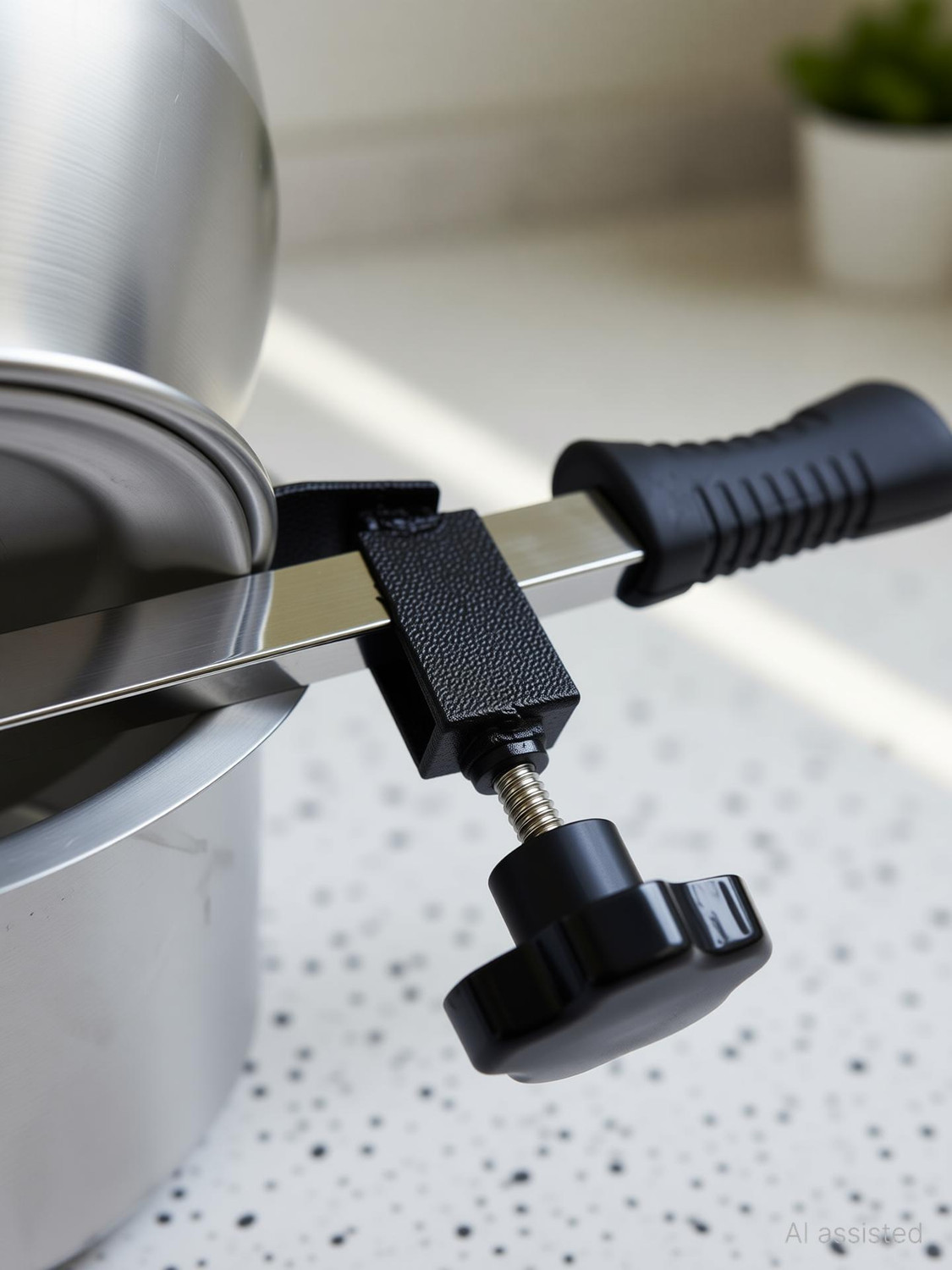 Image of consova Stainless Steel Adjustable heavy Duty Rice Drainer Handle For Smart Kitchen. Strainer