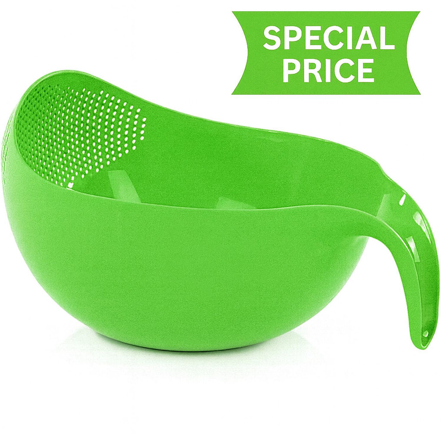 Image of Orevia ! Multifunctional Bowl for Washing and Straining Rice, Fruits, and Veggies, Strainer
