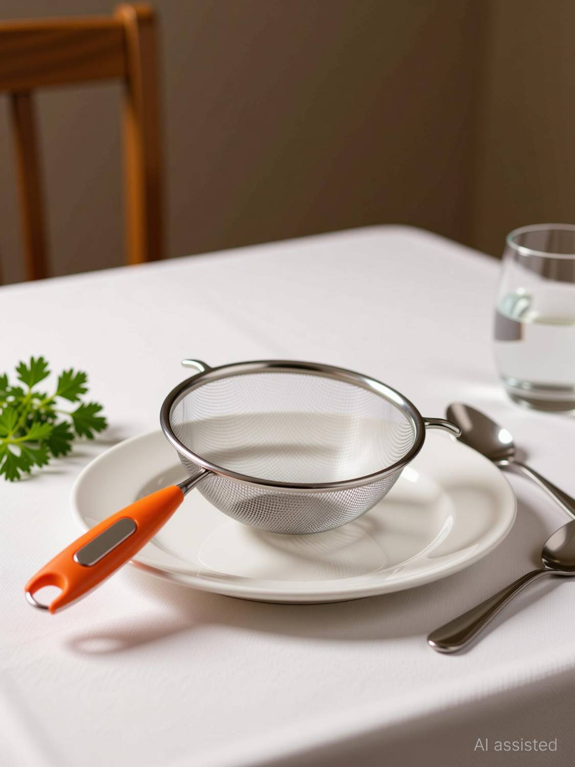 Aric Stainless Steel Soup & Juice Strainer for Kitchen use Soup Strainer Big Size Tea Strainer