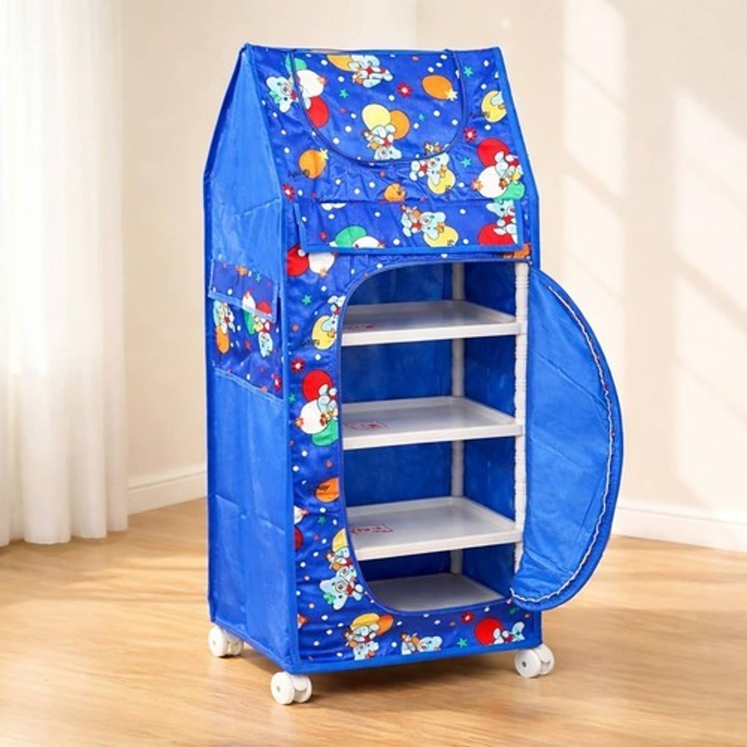 Babyjoys Babyjoys Baby Wardrobe Organizer with 5 Shelves PP Collapsible Wardrobe