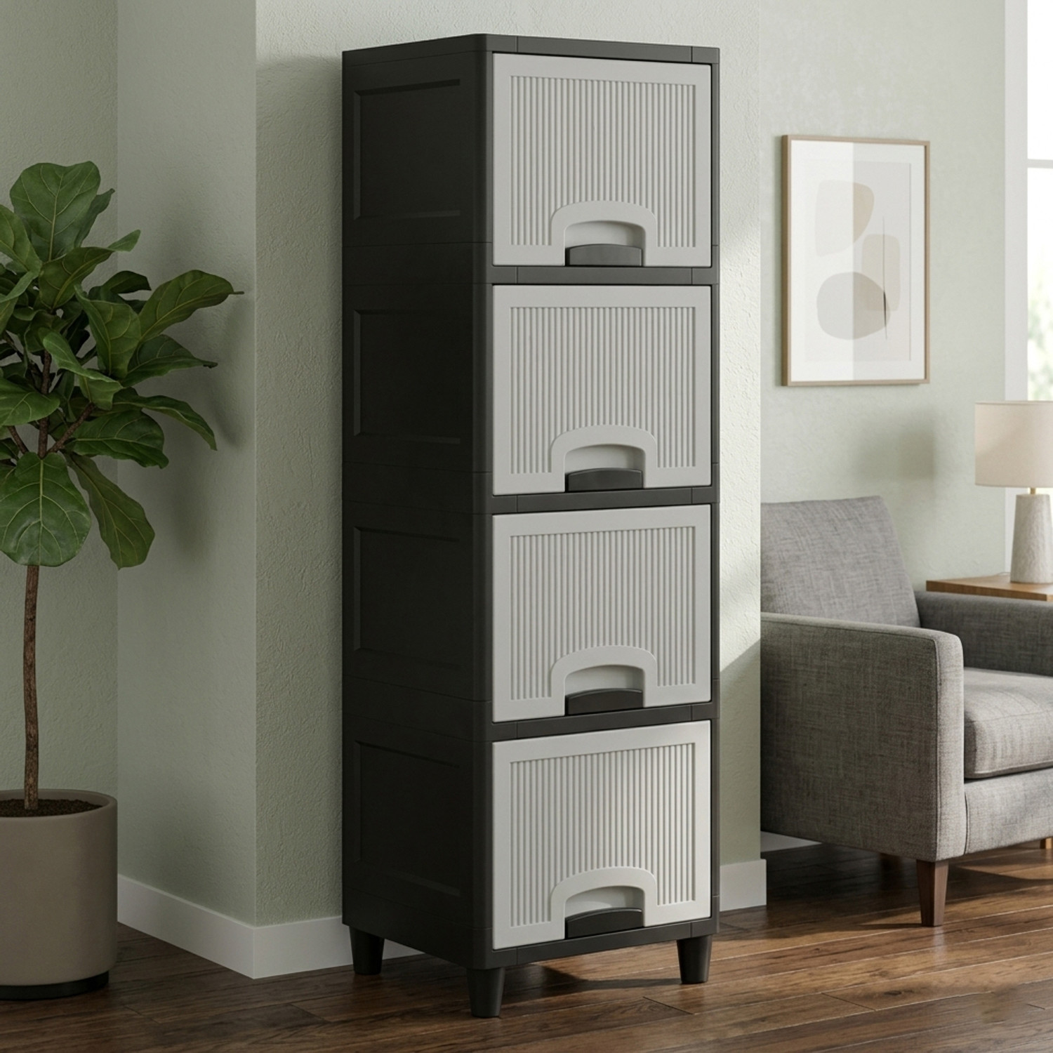 Image of VISEMAN Professional Grade Free Standing Document Station PP Collapsible Wardrobe