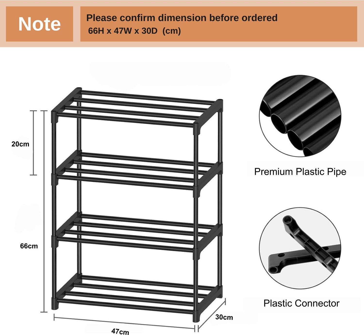 Image of Zyra 4 Tier Plastic Multipurpose Bookshelf & Storage Rack Organizer for Home Plastic Open Book Shelf