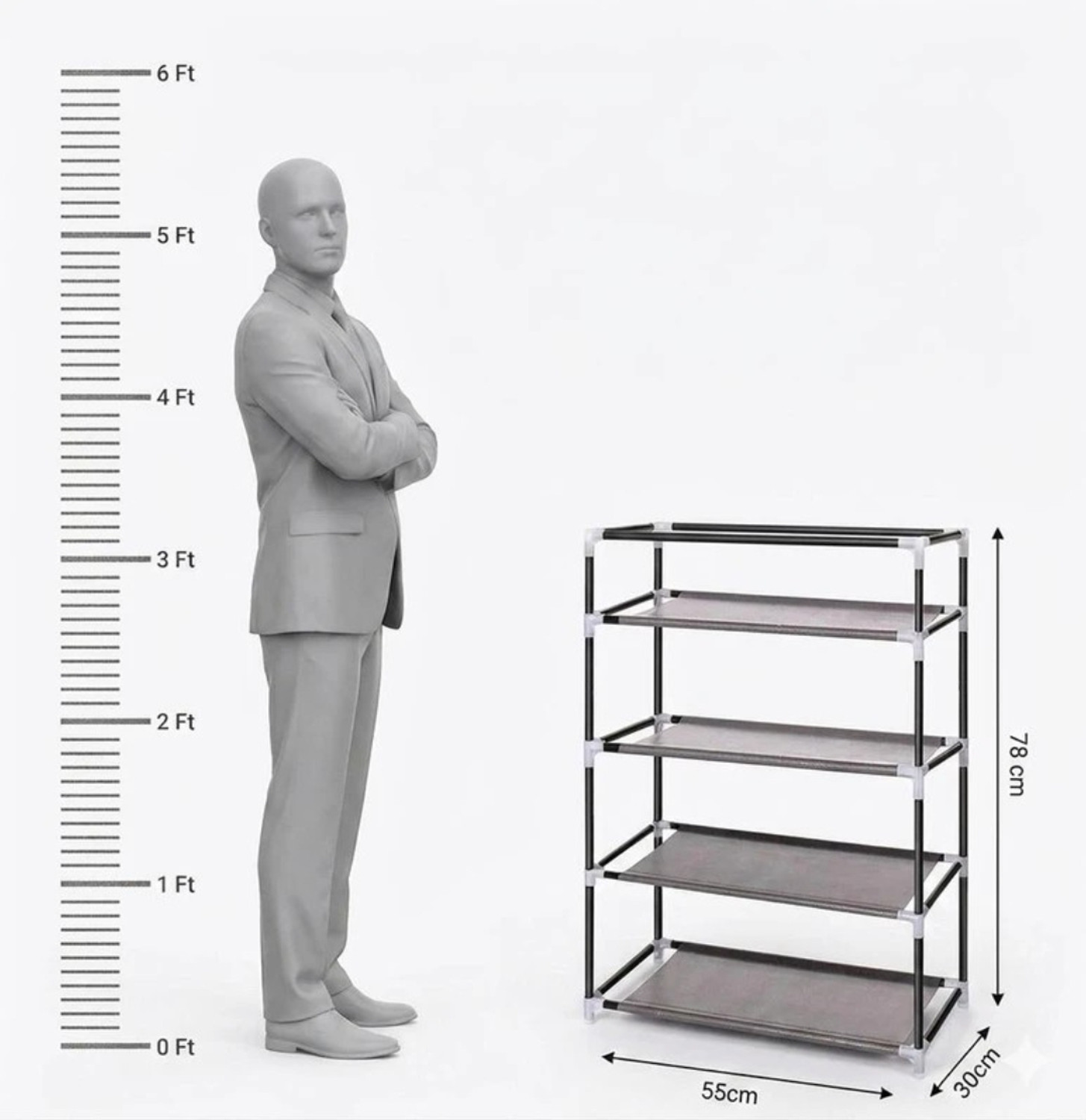 Image of akstore 4 LIYAR R GREEN PP Collapsible Wardrobe