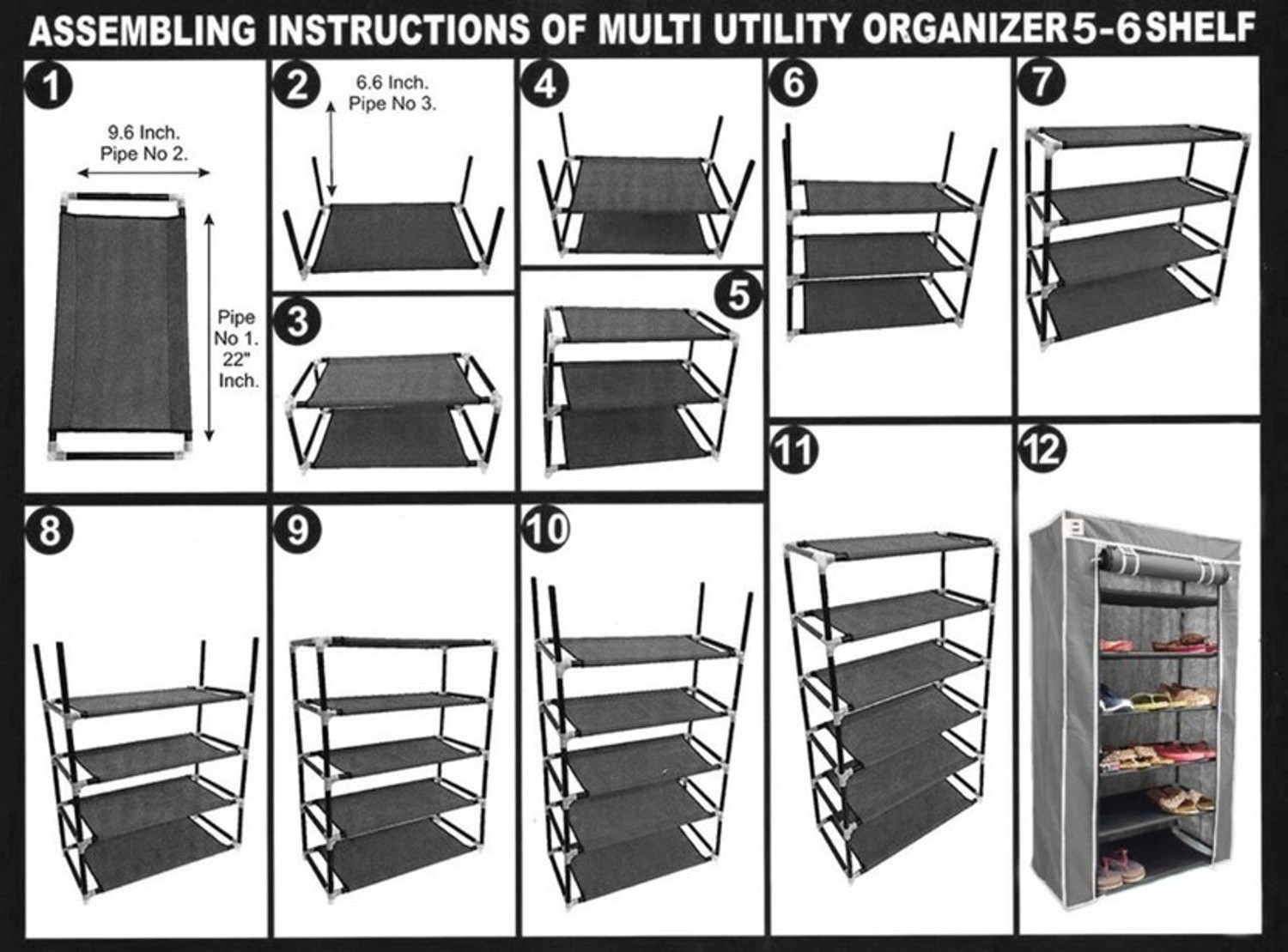 Image of zenisco PP Collapsible Wardrobe