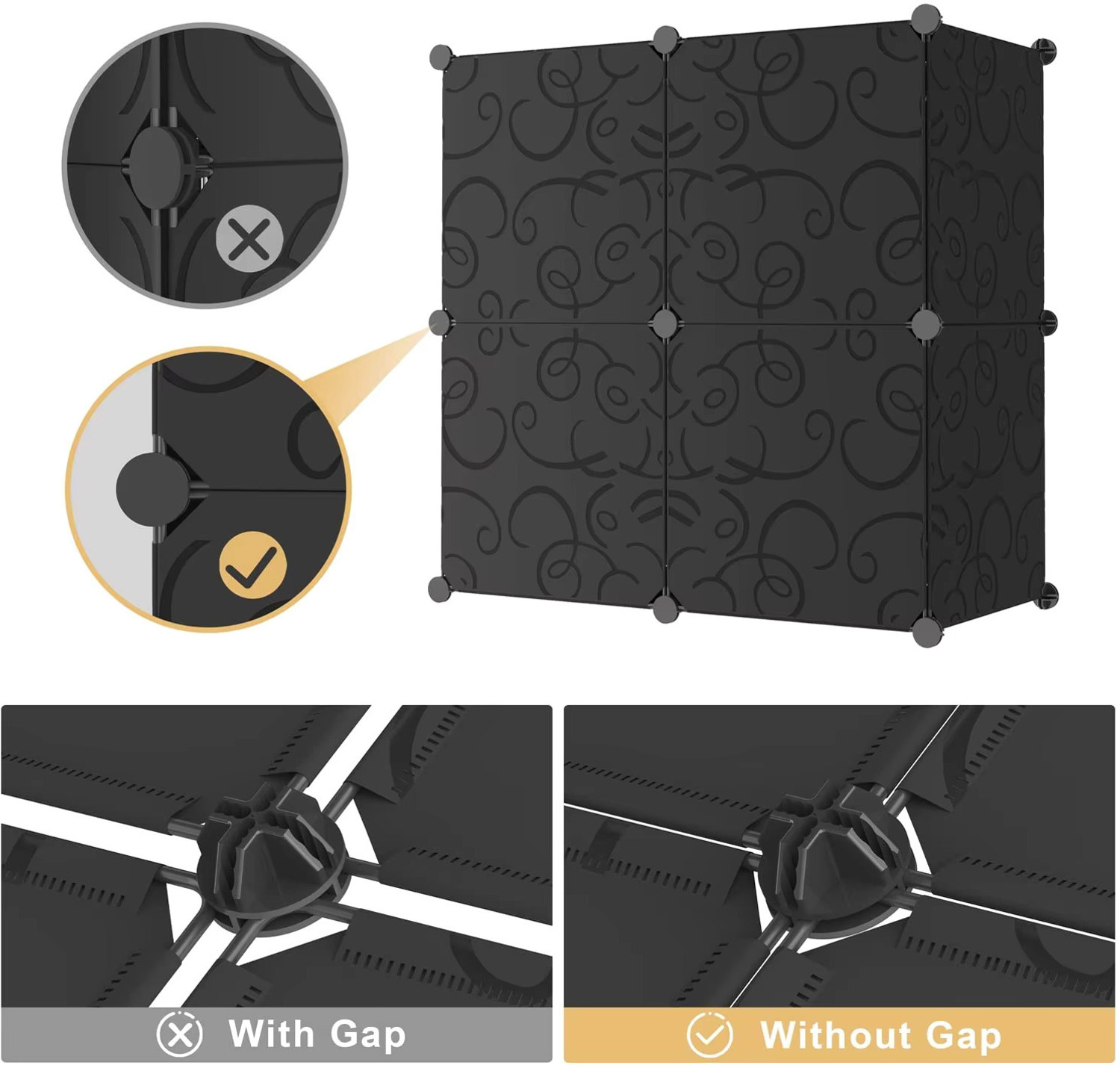 Image of LUHI 10-Door 12-Shelf Plastic almirah for kids, almirah of clothes ,cupboard PC Collapsible Wardrobe
