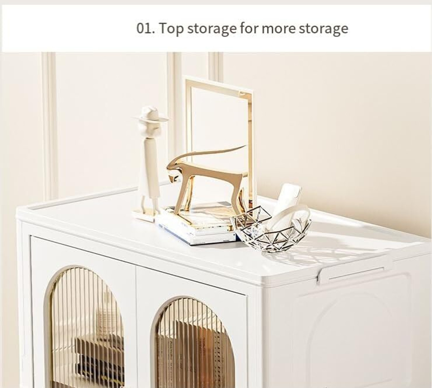 Image of PYXBE 4 Layer Foldable Wardrobe /Multifunctional Plastic Storage Cabinets for Clothes PC Collapsible Wardrobe