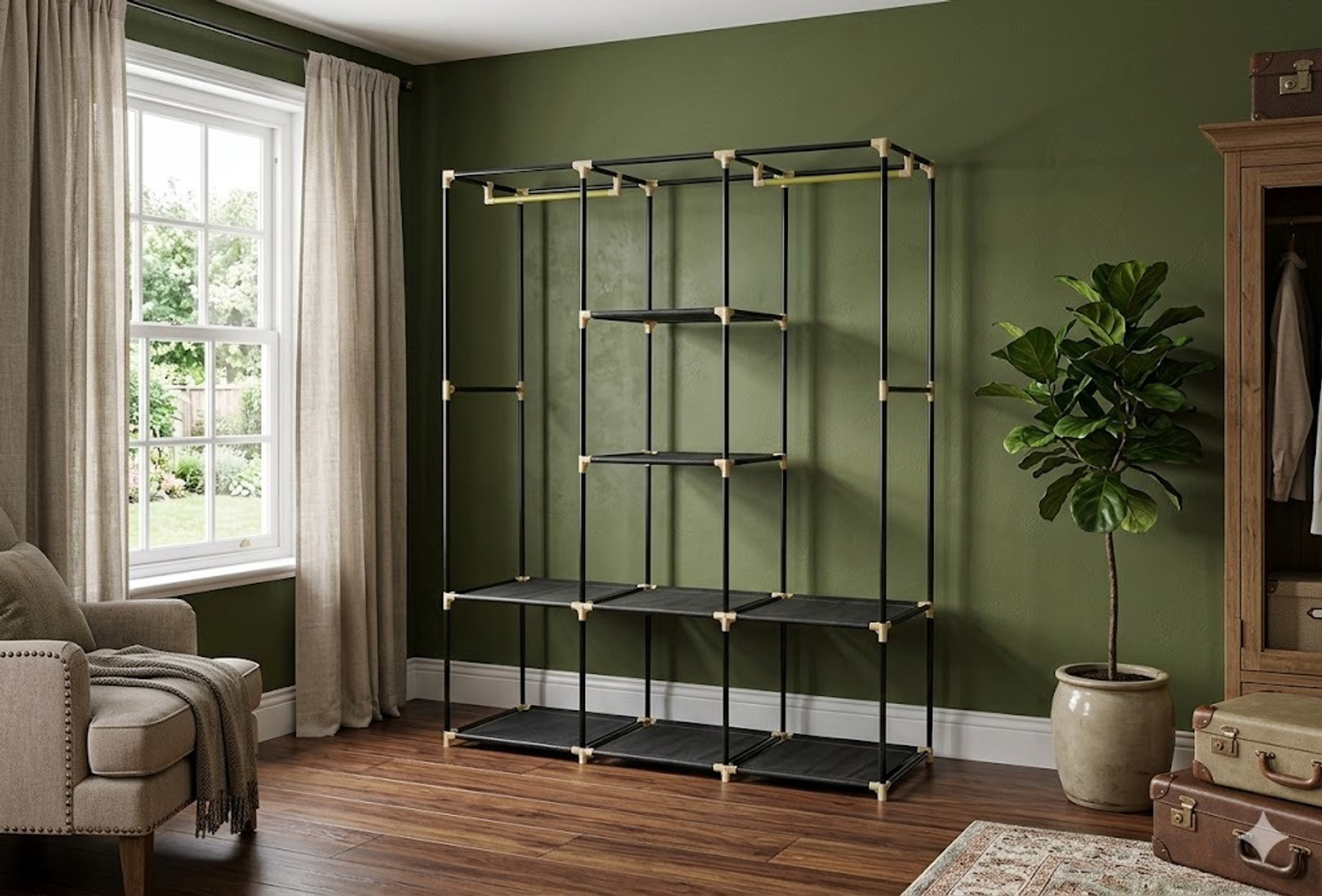 Image of Attache PP Collapsible Wardrobe (Finish Color - Purple, DIY(Do-It-Yourself))