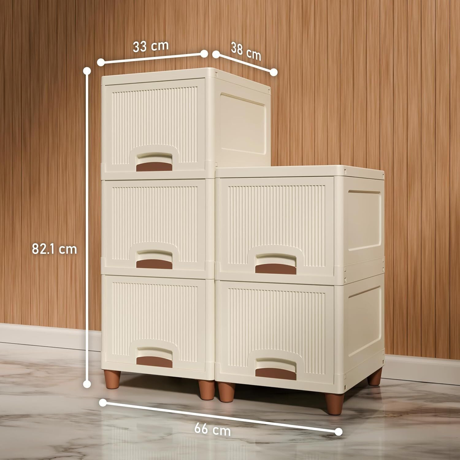 Image of Flipkart SmartBuy 5-tire Plastic Storage Cabinet with Drawers | Multi Layer Organizer for Home Plastic Free Standing Cabinet