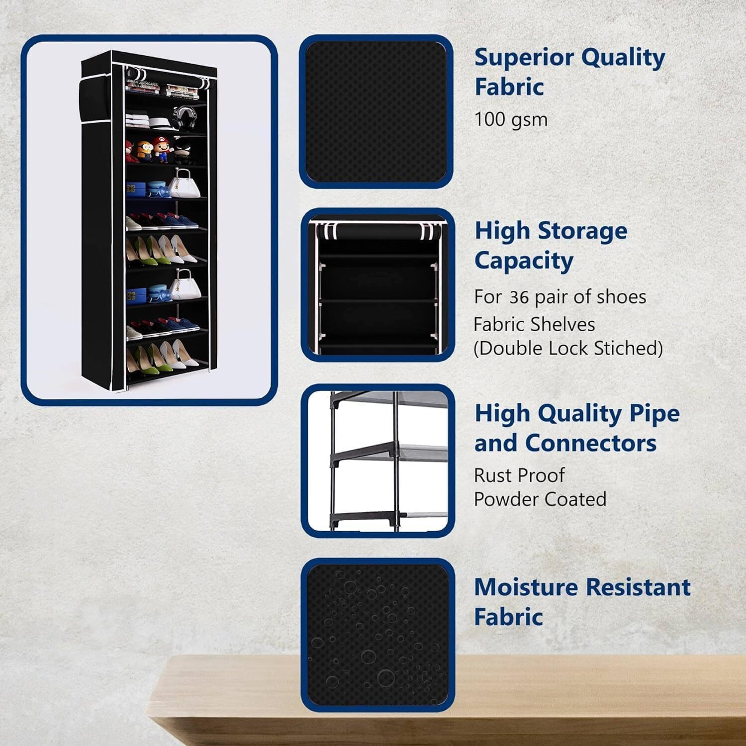Image of HEGZI PVC Collapsible Wardrobe