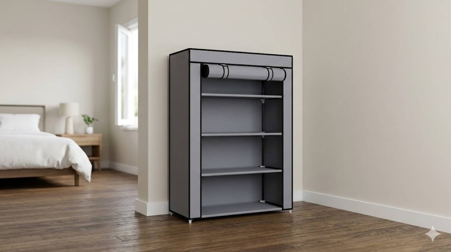 Attache PP Collapsible Wardrobe (Grey) at ₹273 (73% Off) – Flipkart