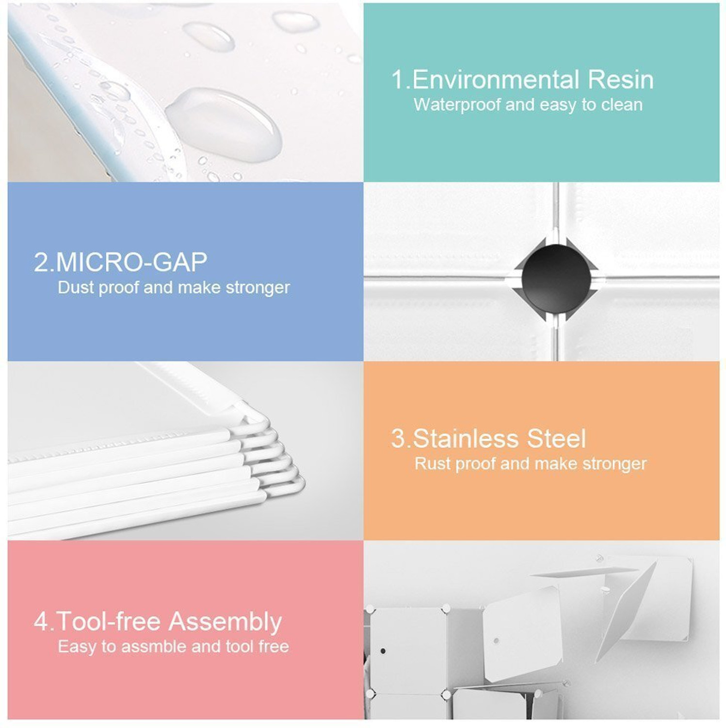 Image of Sasimo Plastic 12 Door 12 Shelf Book Organizer door Closer Metal Open Book Shelf